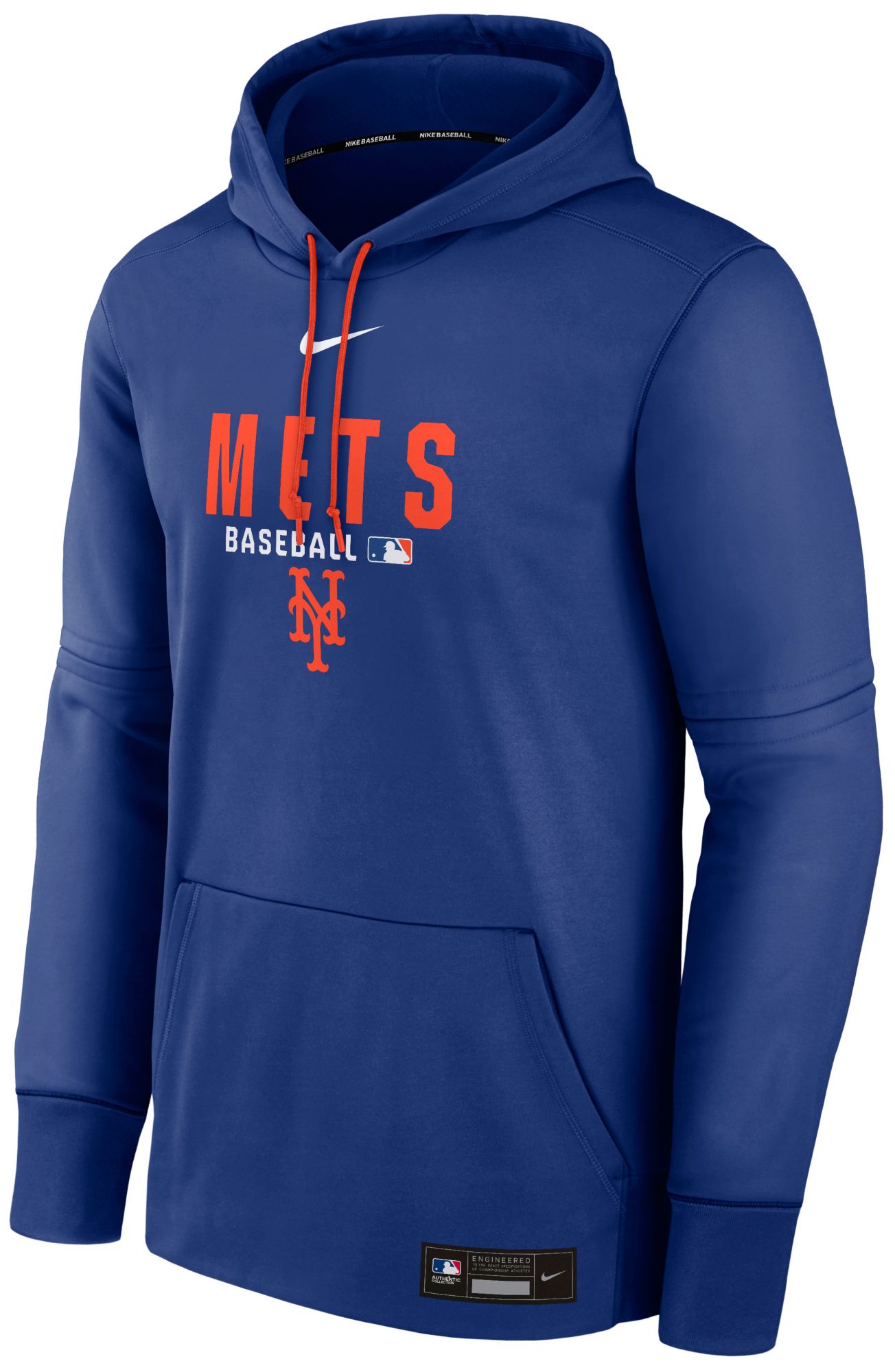 トップス nike tharmal iceblue L/S mens USA Nike Men's New York Mets Blue Authentic Collection Therma Hoodie