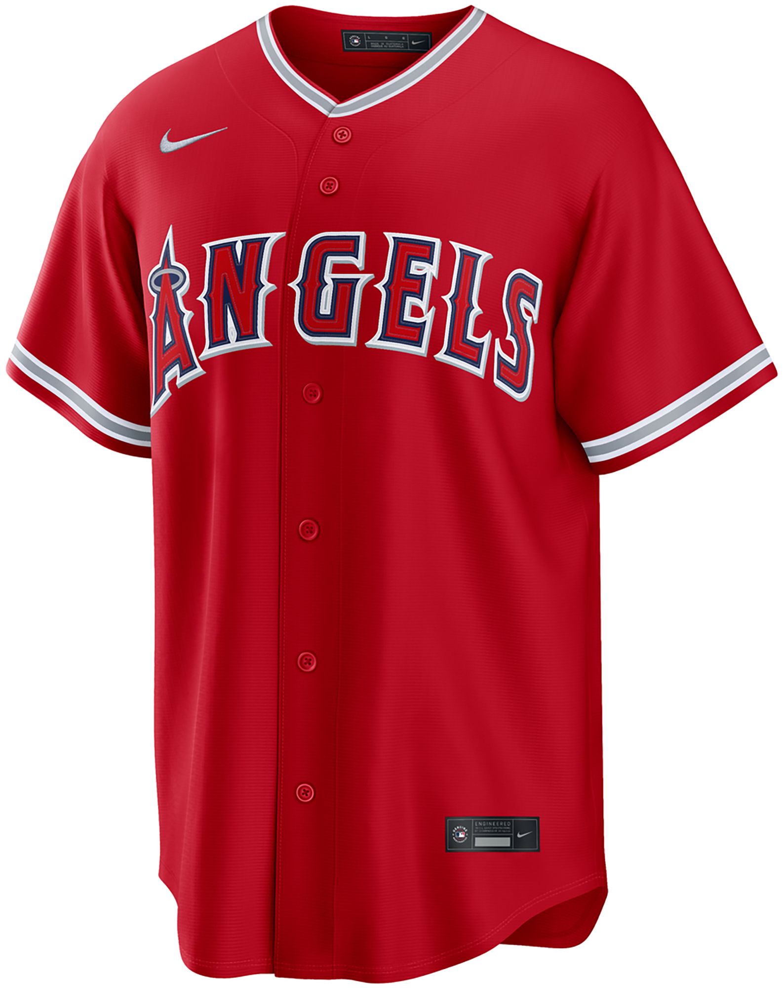 Nike Men's Los Angeles Angels Red Blank Alternate Replica Jersey