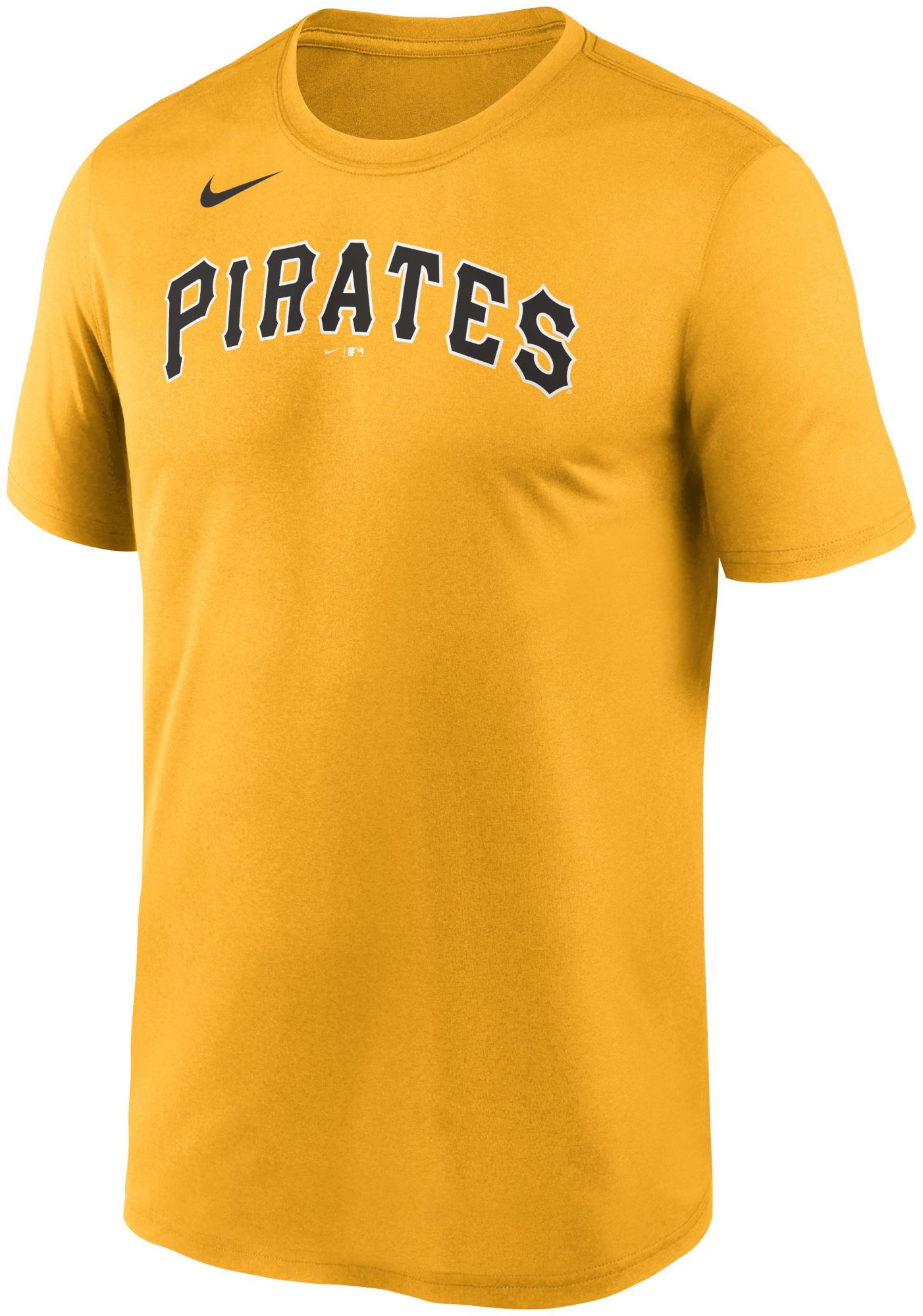Nike Men's Pittsburgh Pirates Yellow Wordmark Legend T-Shirt