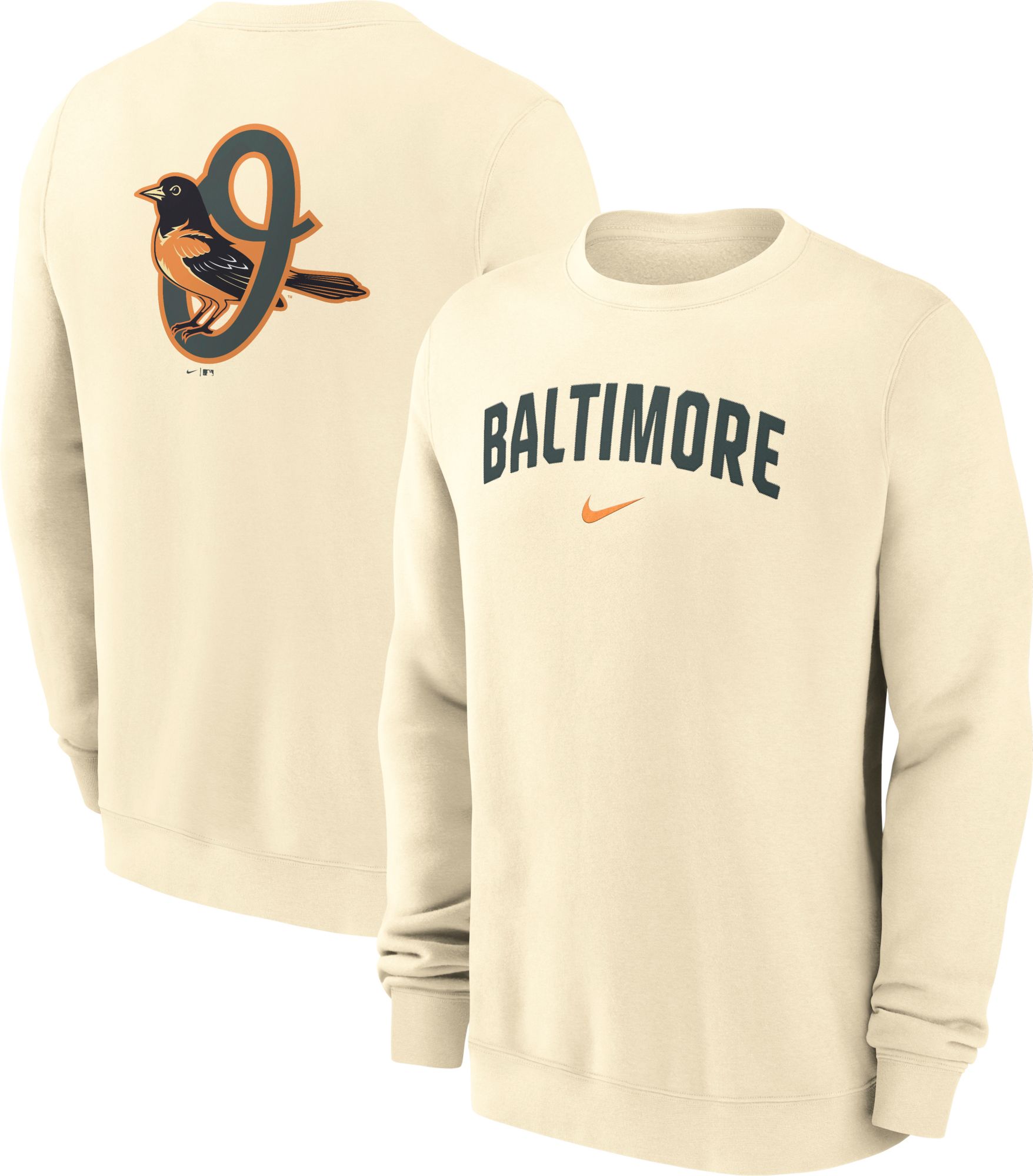 藍井エイルジャケット柄ピンズフルセットおまけ付き Nike Men's Baltimore Orioles 2026 City Connect 2 Hit Crewneck