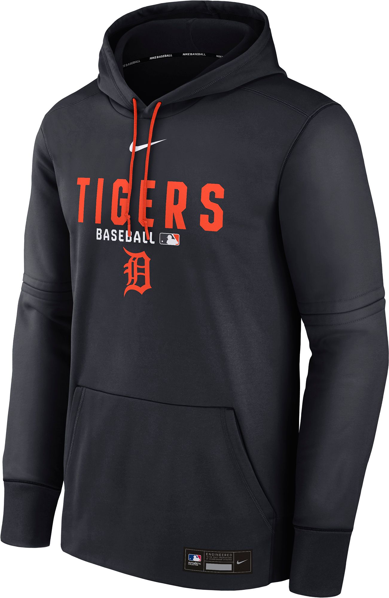 Nike Men's Detroit Tigers Blue Authentic Collection Therma Hoodie