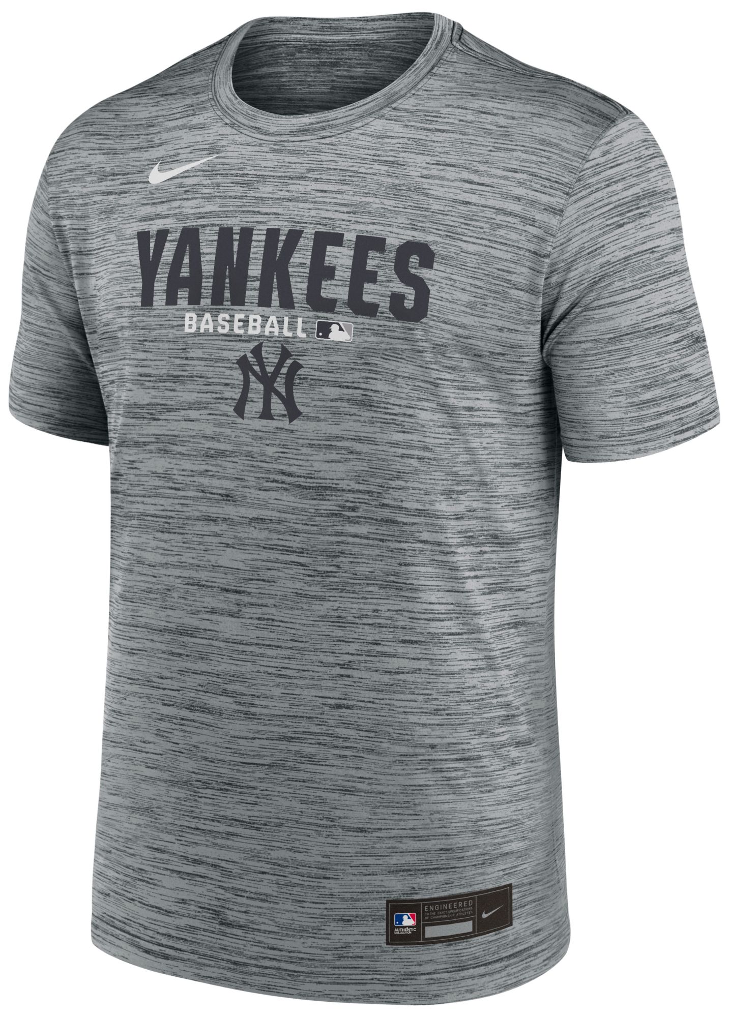 Nike Men's New York Yankees Gray Authentic Collection Velocity T