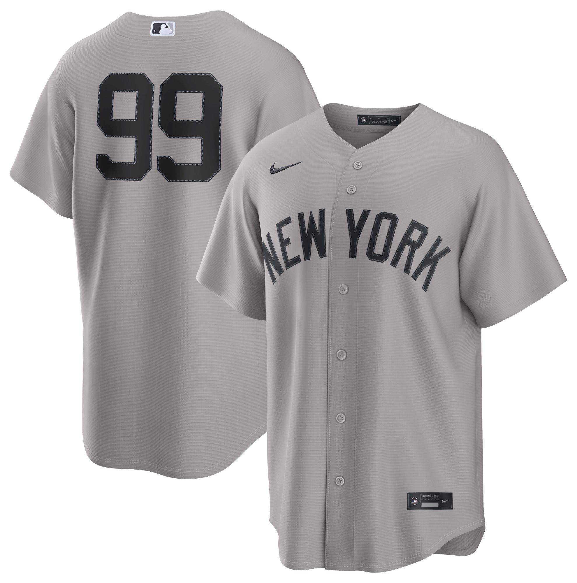 Nike Men's New York Yankees Gray Aaron Judge #99 Road Replica