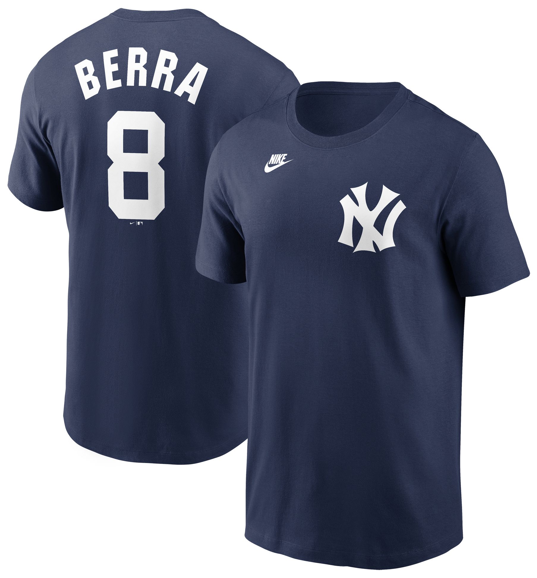 Nike Men's New York Yankees Cooperstown Navy Yogi Berra #8 T-Shirt