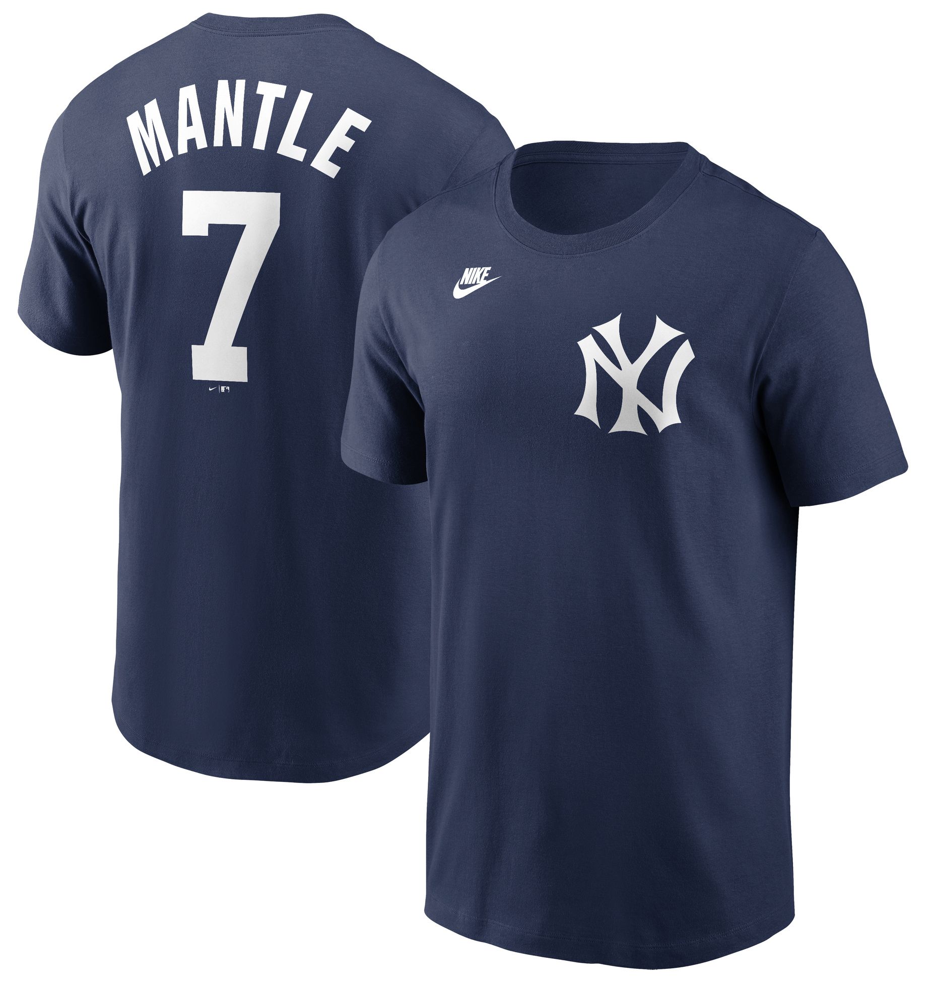 Nike Men's New York Yankees Cooperstown Navy Mickey Mantle #7 T