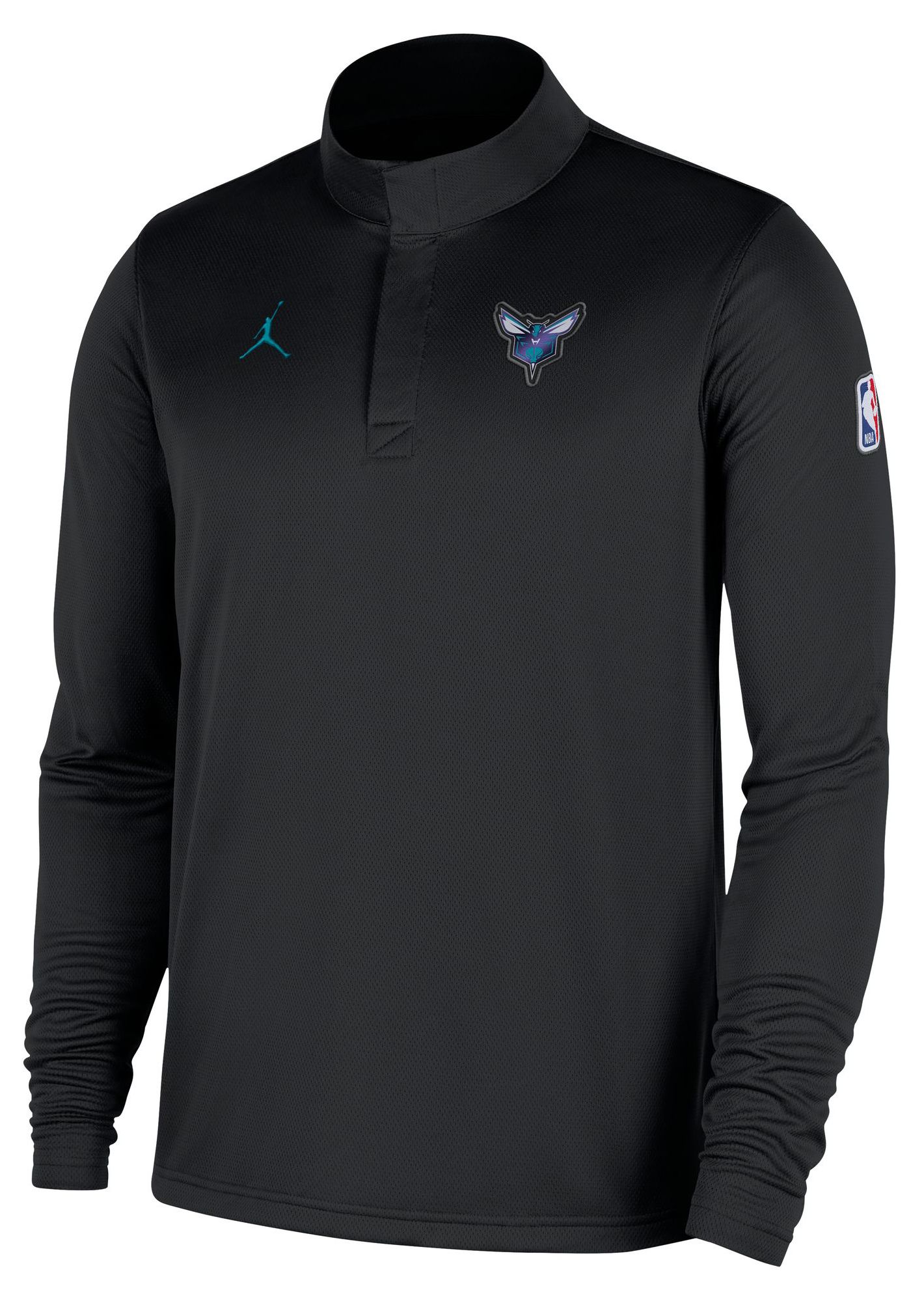 Harnoncourt Collection[4]〜[13] Nike Men's Charlotte Hornets Black On Court Staff 1/4 Zip Pullover