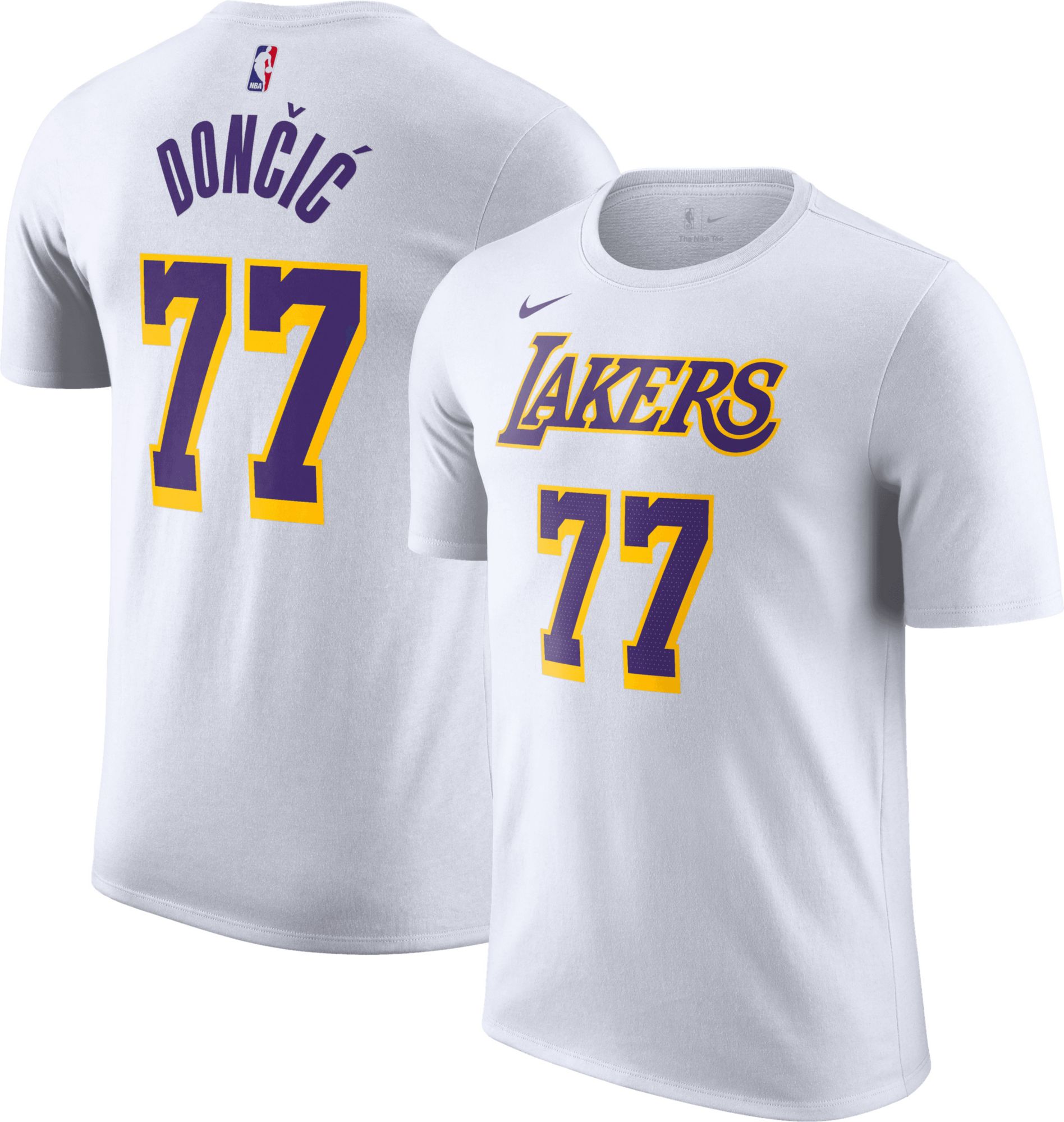 Nike Adult Luka Doncic #77 Los Angeles Lakers Association White T
