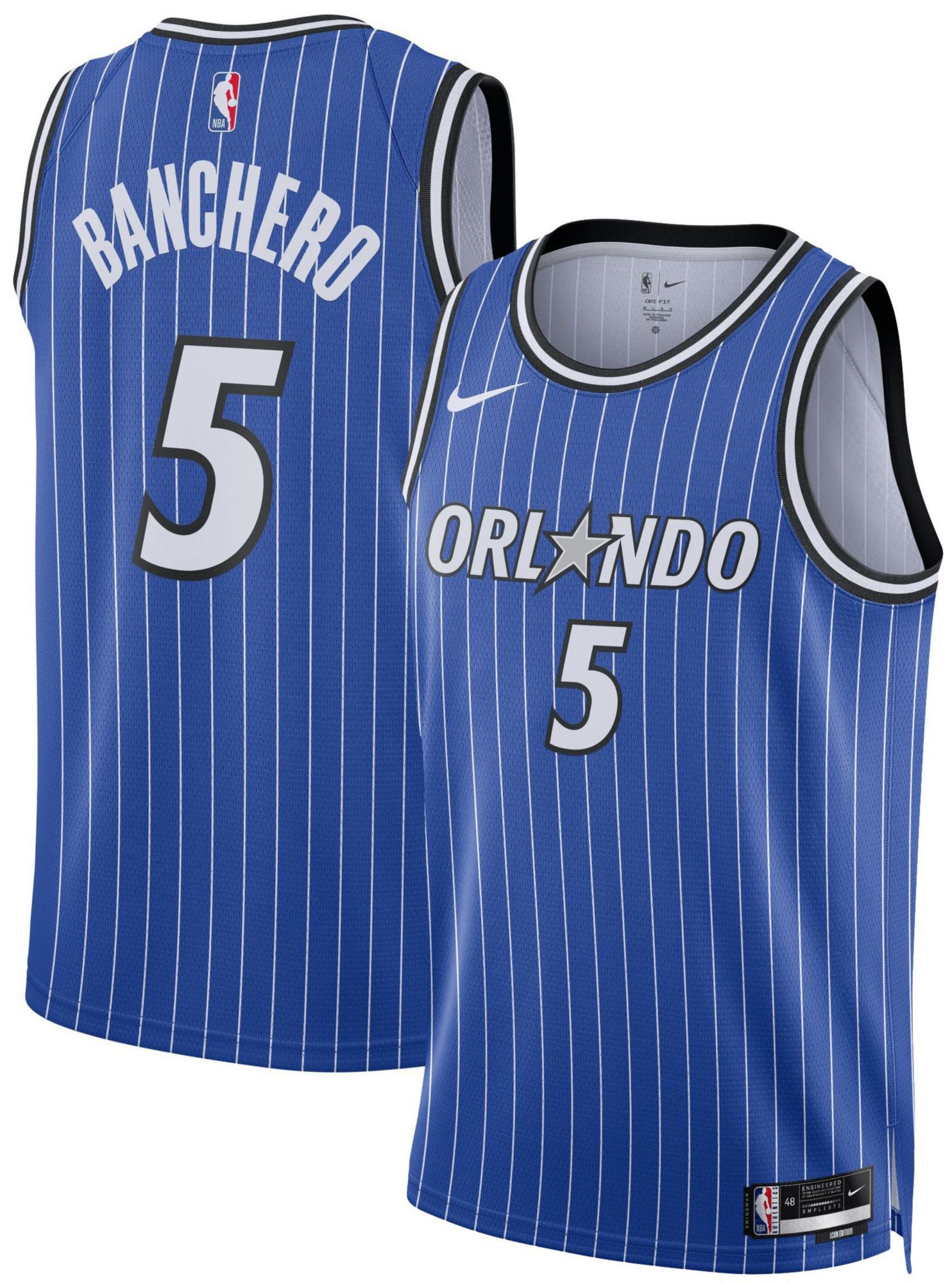 Nike Adult Orlando Magic Paolo Banchero #5 Blue Swingman Icon