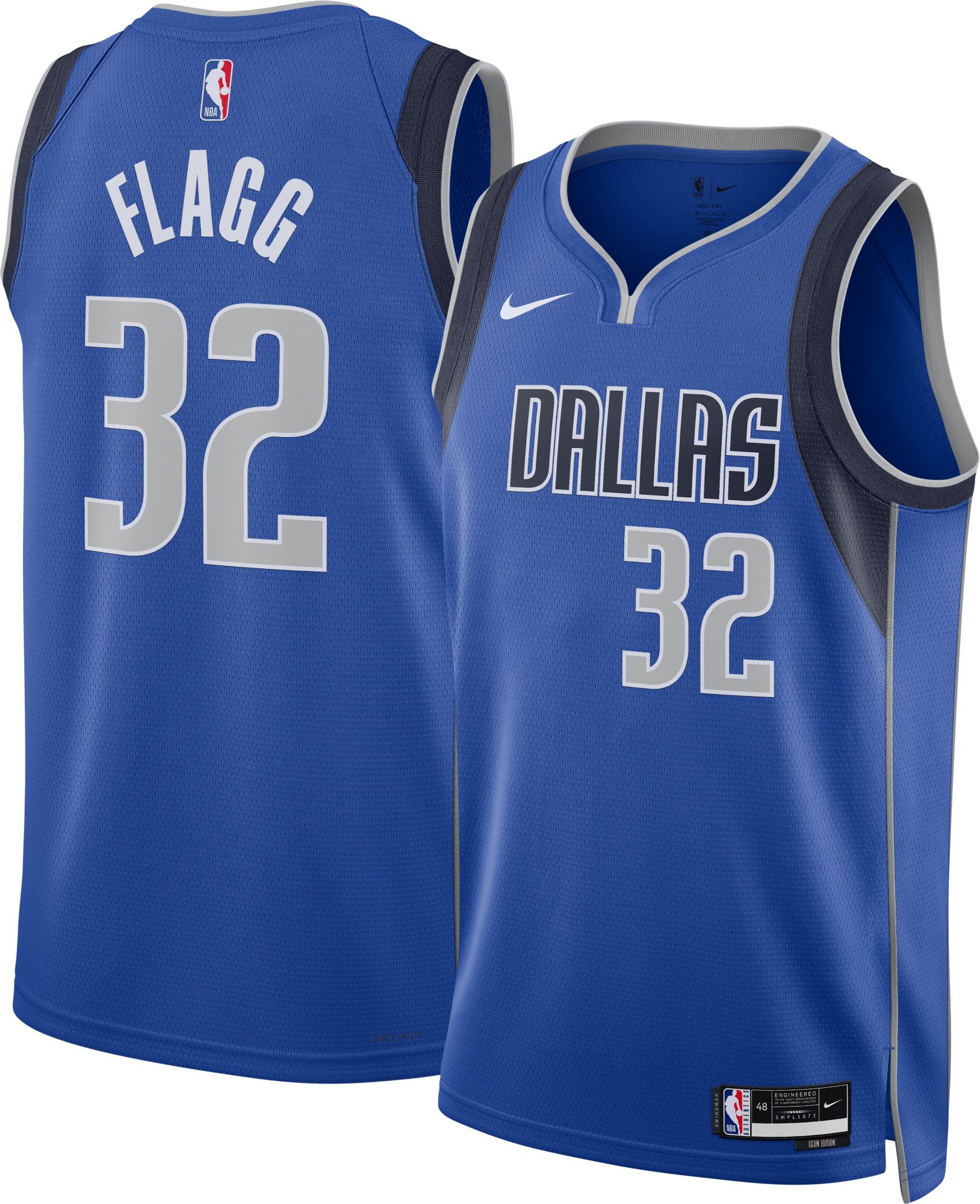 Nike Adult Dallas Mavericks Cooper Flagg #32 Blue Swingman Icon