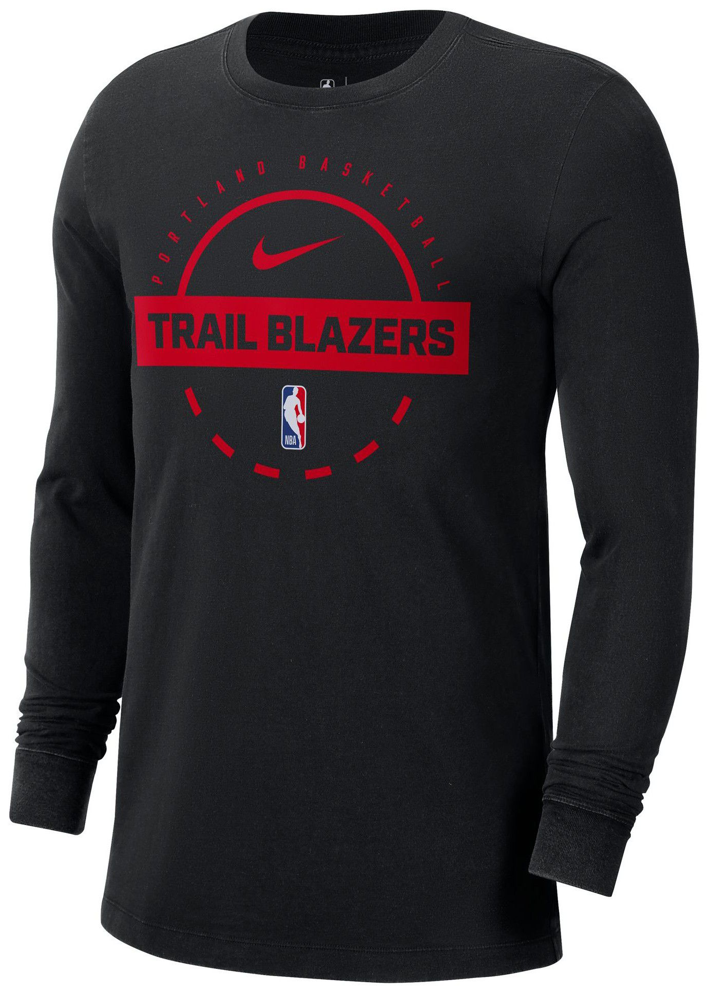 Nike NBA Portland Trail Blazers シャツ Lサイズ Nike Men's Portland Trail Blazers Black On Court Practice Long