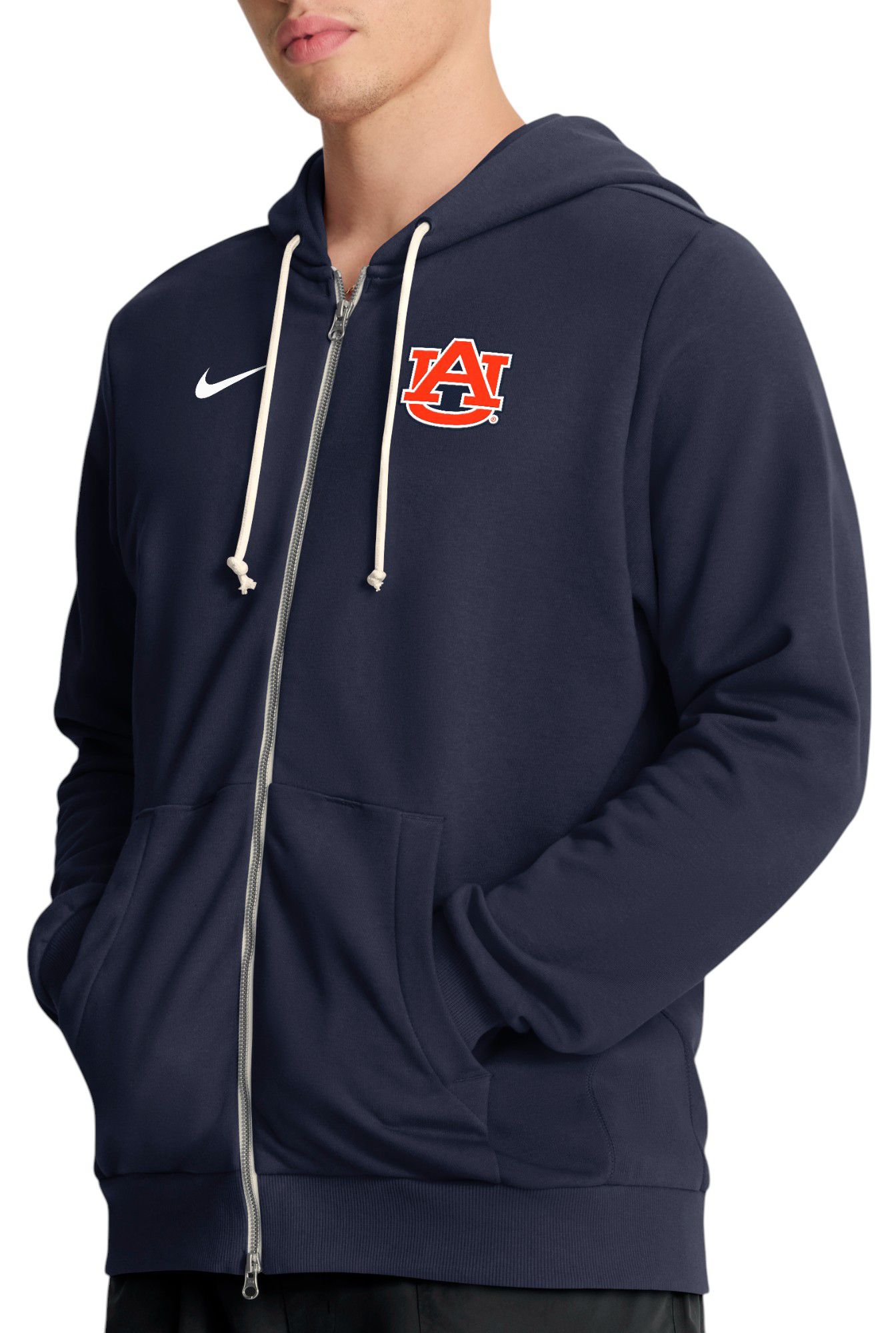 Nike Men's Auburn Tigers College Navy Dri-FIT Sideline Full-Zip