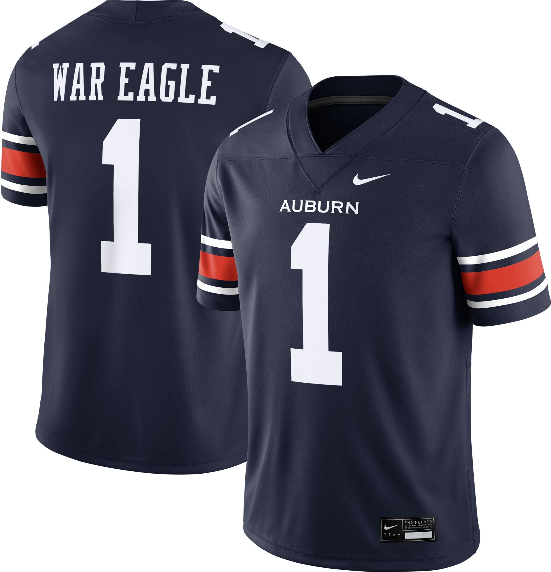 Nike Men's Auburn Tigers Navy Replica Home Football Jersey