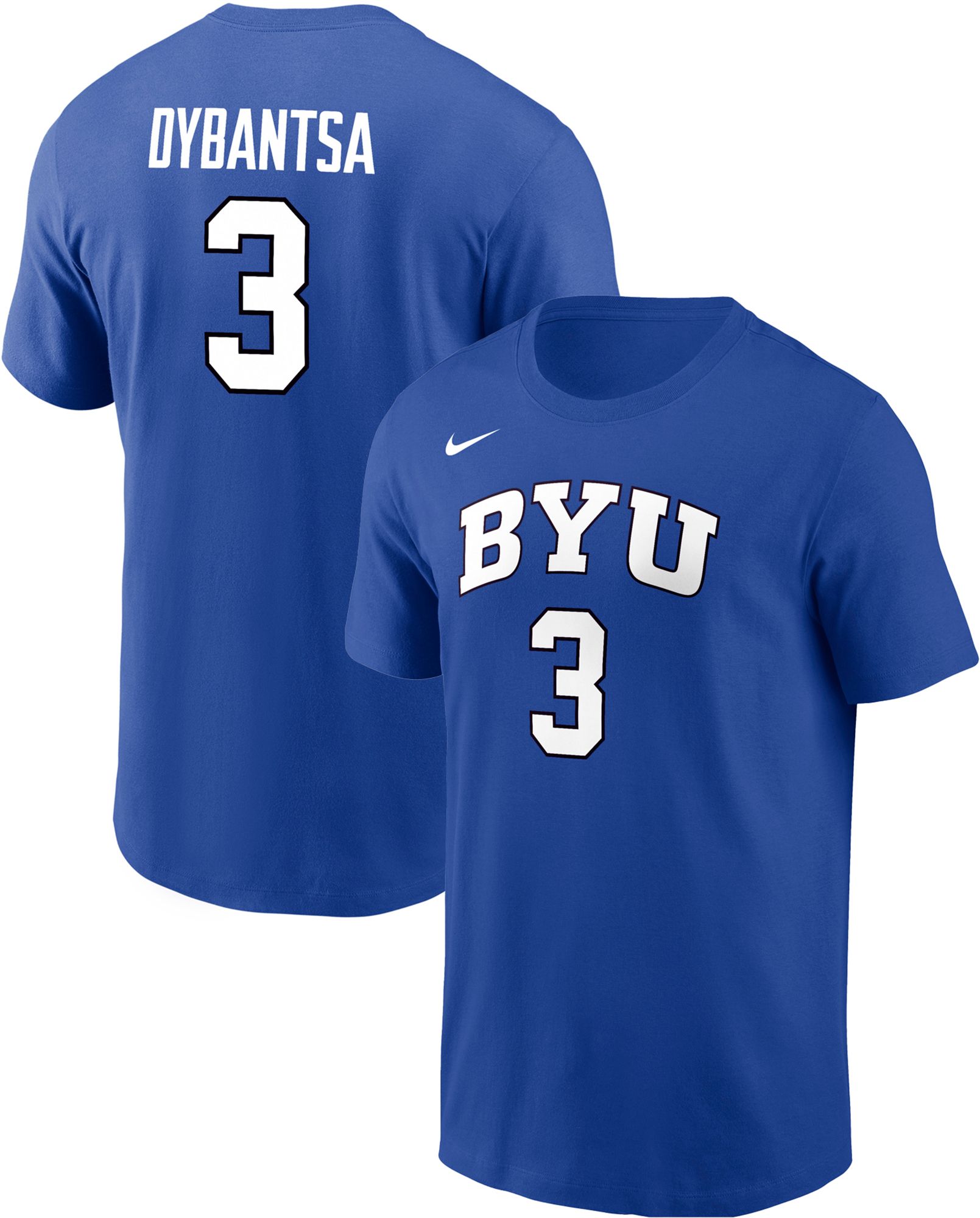 Nike Men's BYU Cougars AJ Dybantsa #3 Game Royal Short Sleeve T
