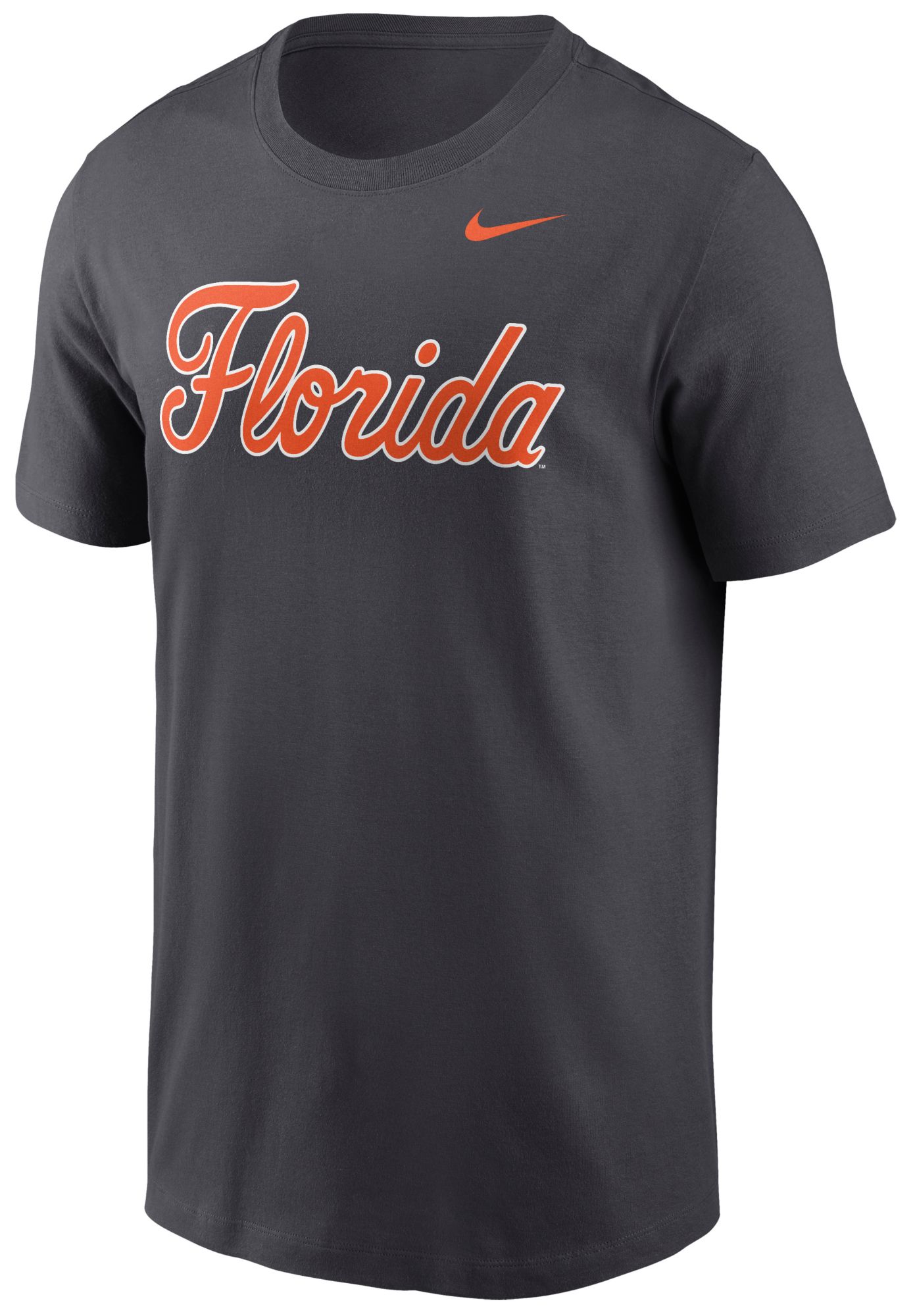 Nike Men's Florida Gators Anthracite Wordmark T-Shirt | Dick's