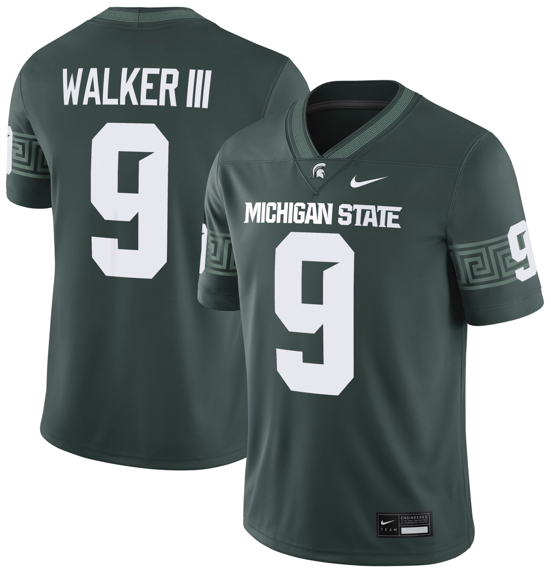 Nike Men's Michigan State Spartans Kenneth Walker III #9 Green