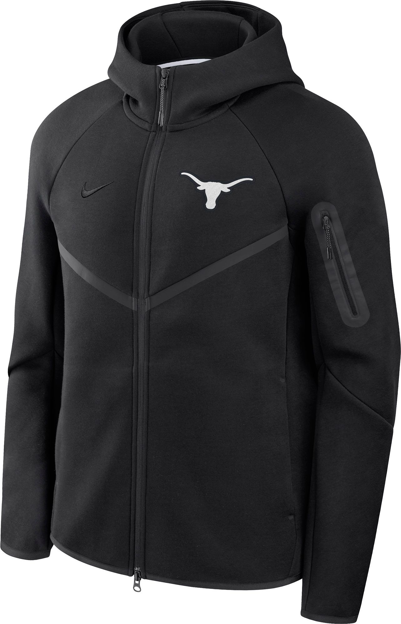 Nike Men's Texas Longhorns Black Tech Fleece Full-Zip Hoodie