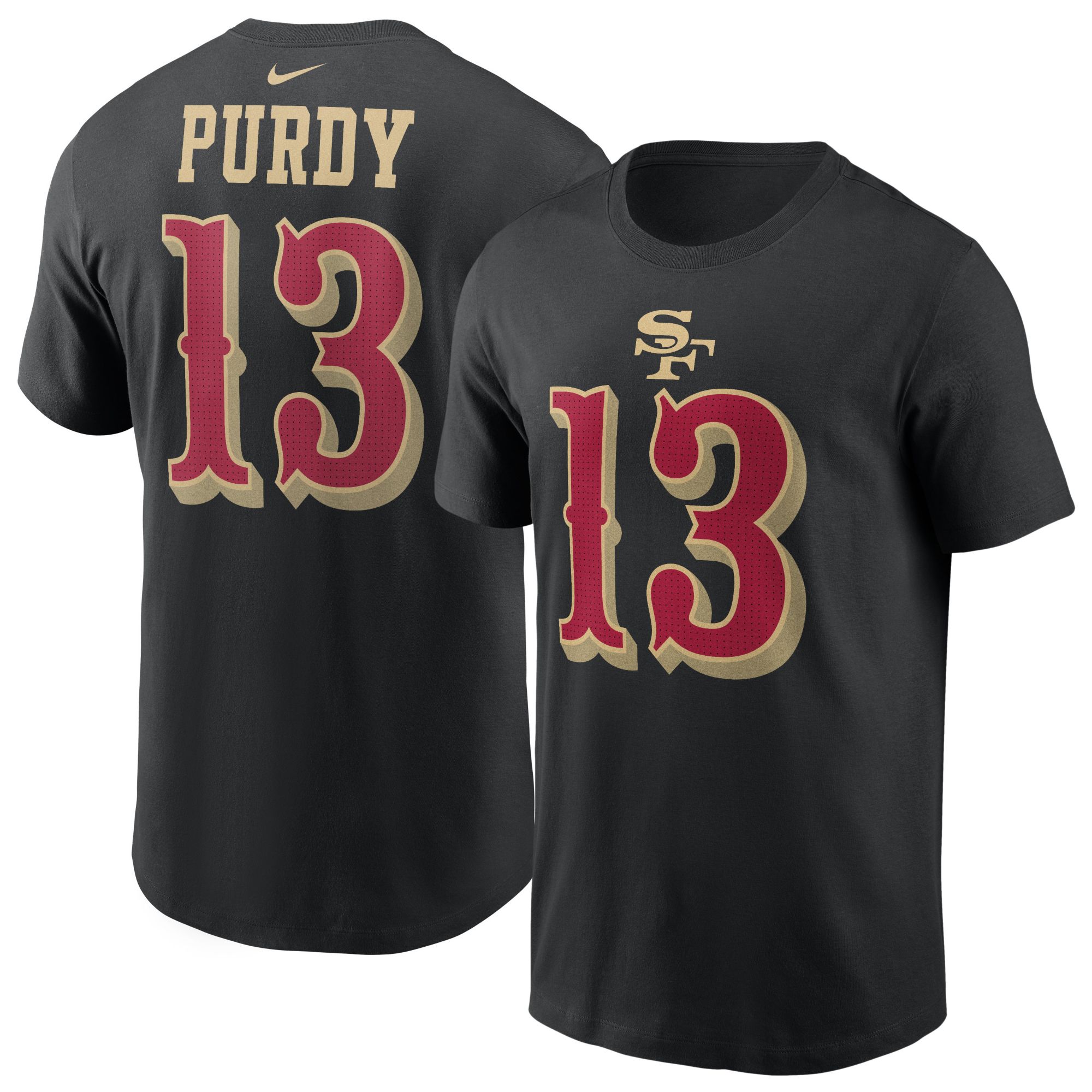Nike Men's Brock Purdy #13 San Francisco 49ers Black T-Shirt