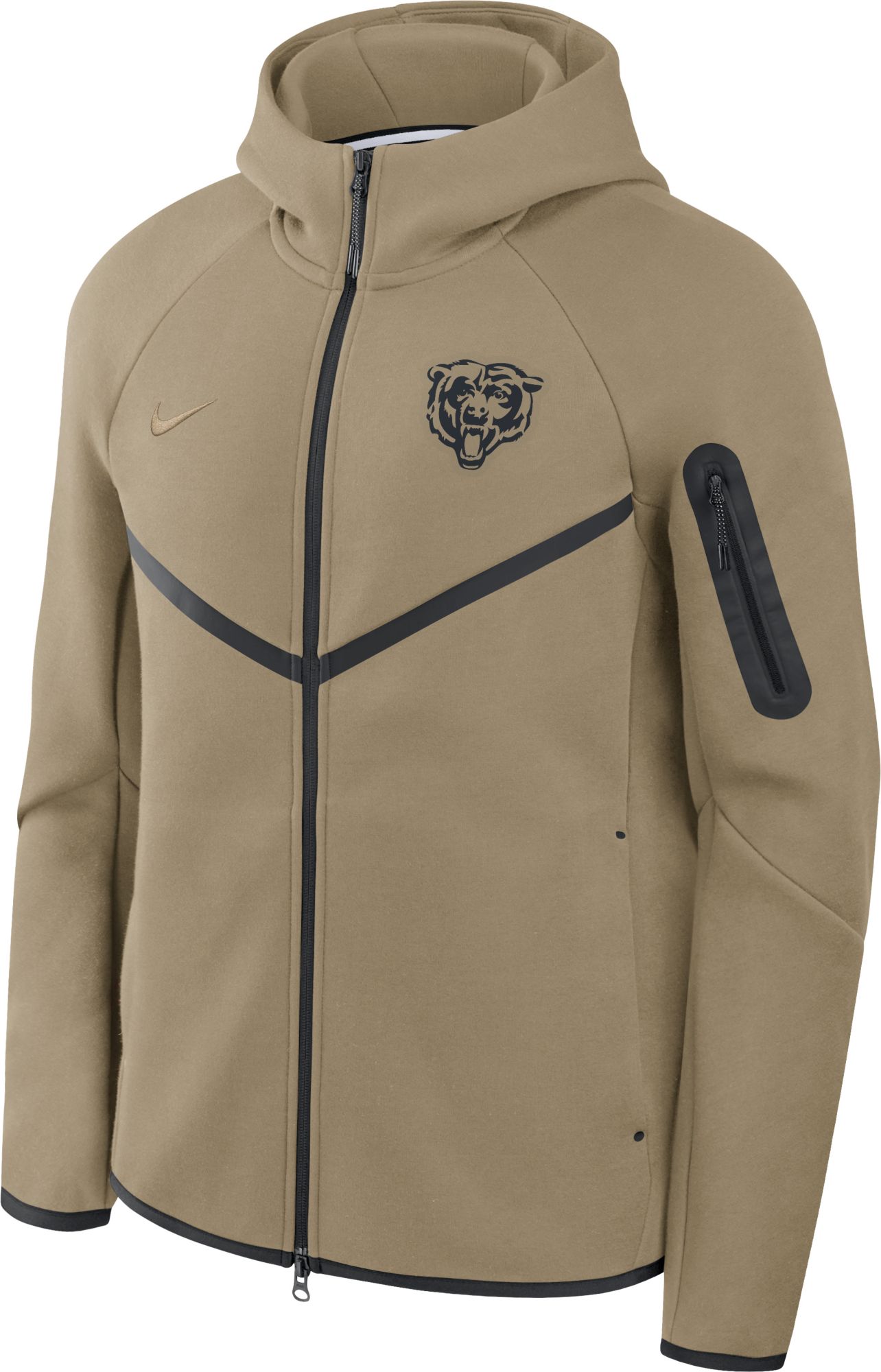 Nike Men's Chicago Bears Olive Tech Fleece Full-Zip Windrunner