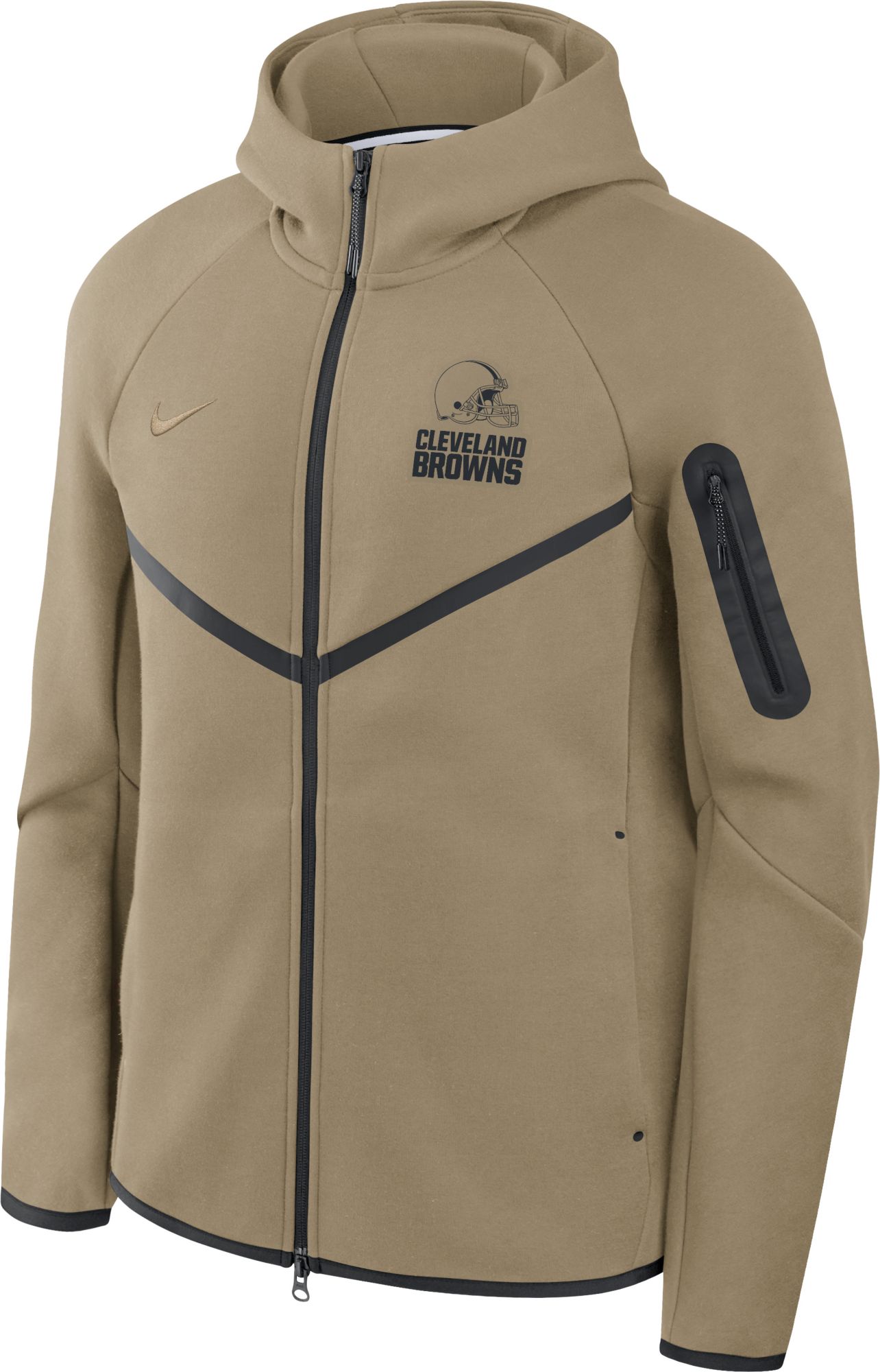 Nike Men's Cleveland Browns Olive Tech Fleece Full-Zip Windrunner