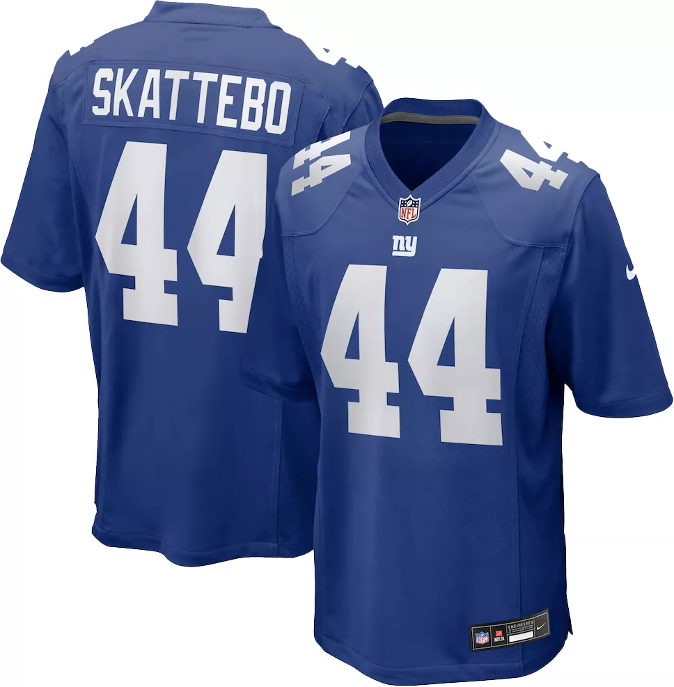 Nike Men's New York Giants Cam Skattebo #44 Blue Game Jersey