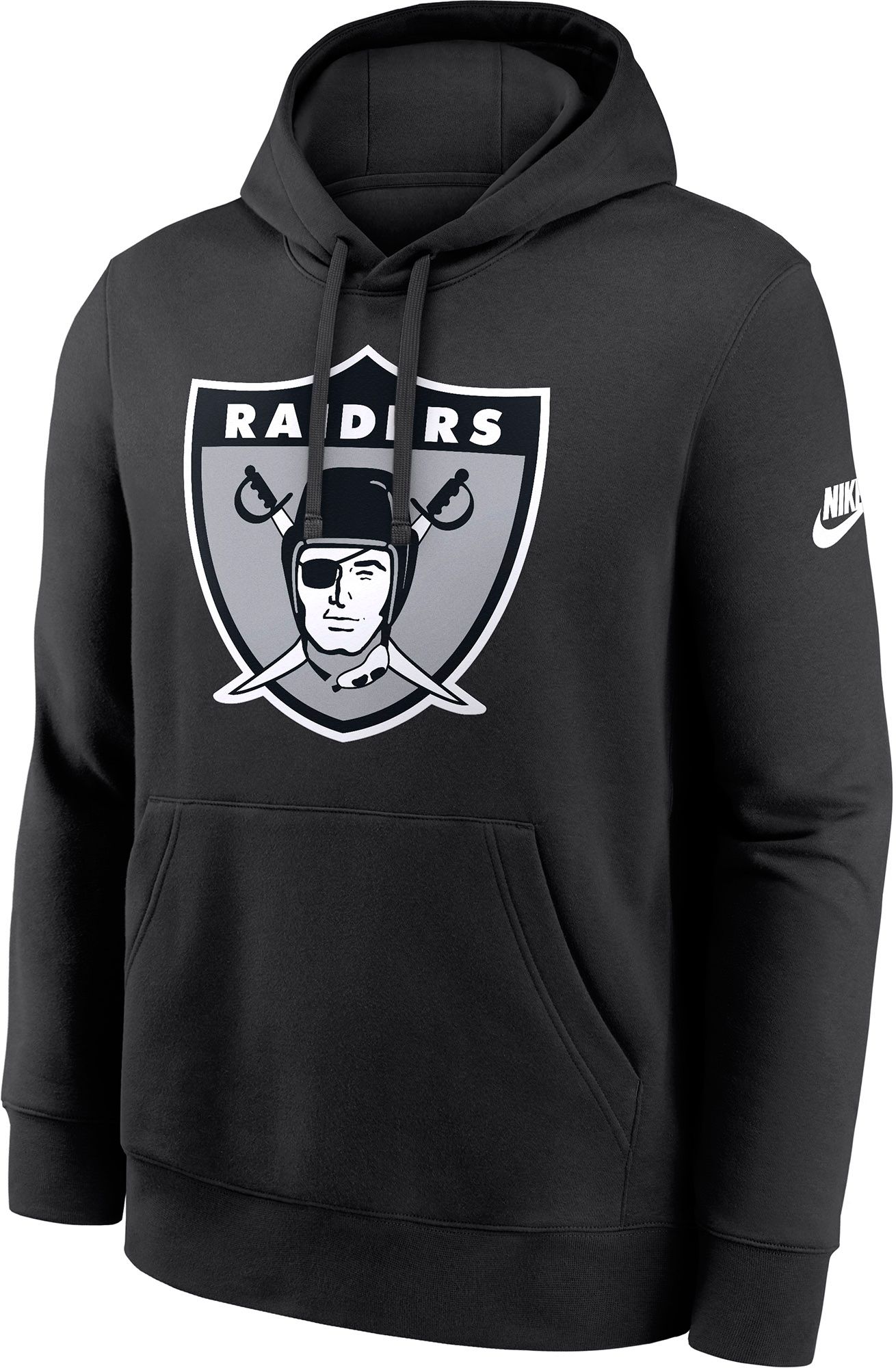 Nike Men's Las Vegas Raiders Black Club Fleece Logo Pullover