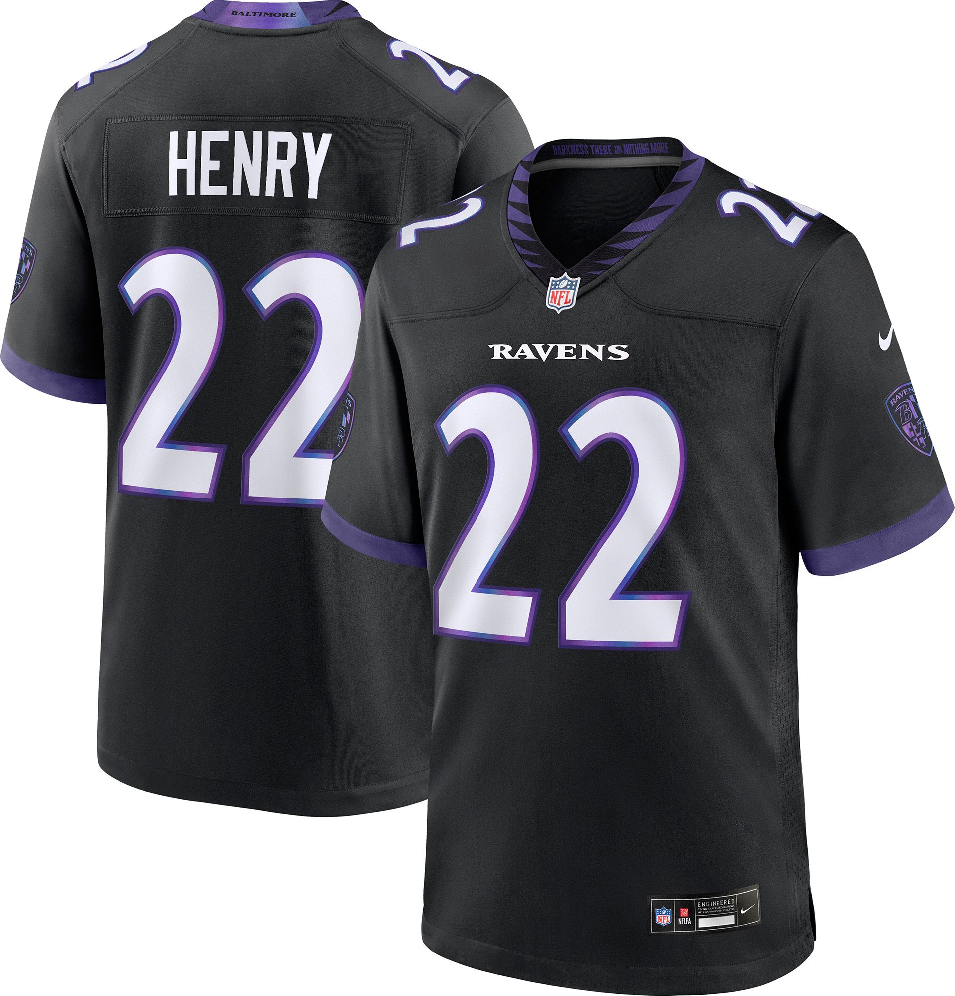 Nike Men's Baltimore Ravens Derrick Henry #22 Black Alternate Game