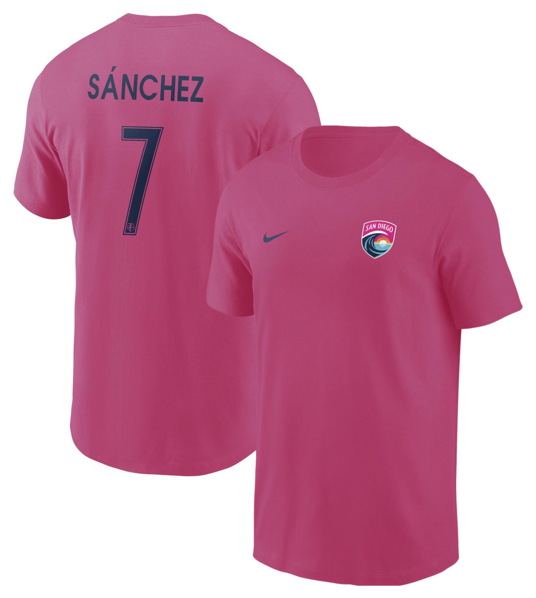 Nike Men's San Diego Wave FC Maria Sanchez #7 2025 Red T-Shirt