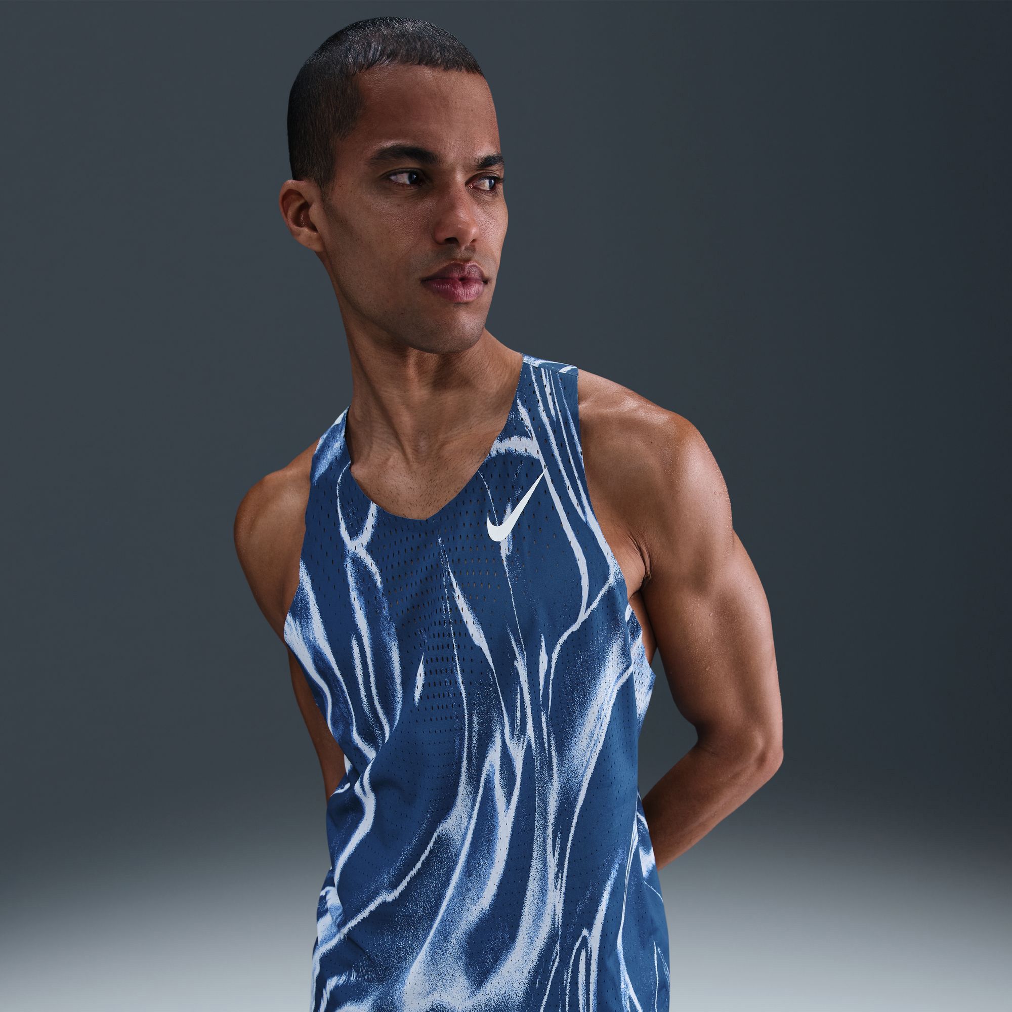 Nike Men's Dri-FIT ADV AeroSwift Allover Print Singlet | Dick's