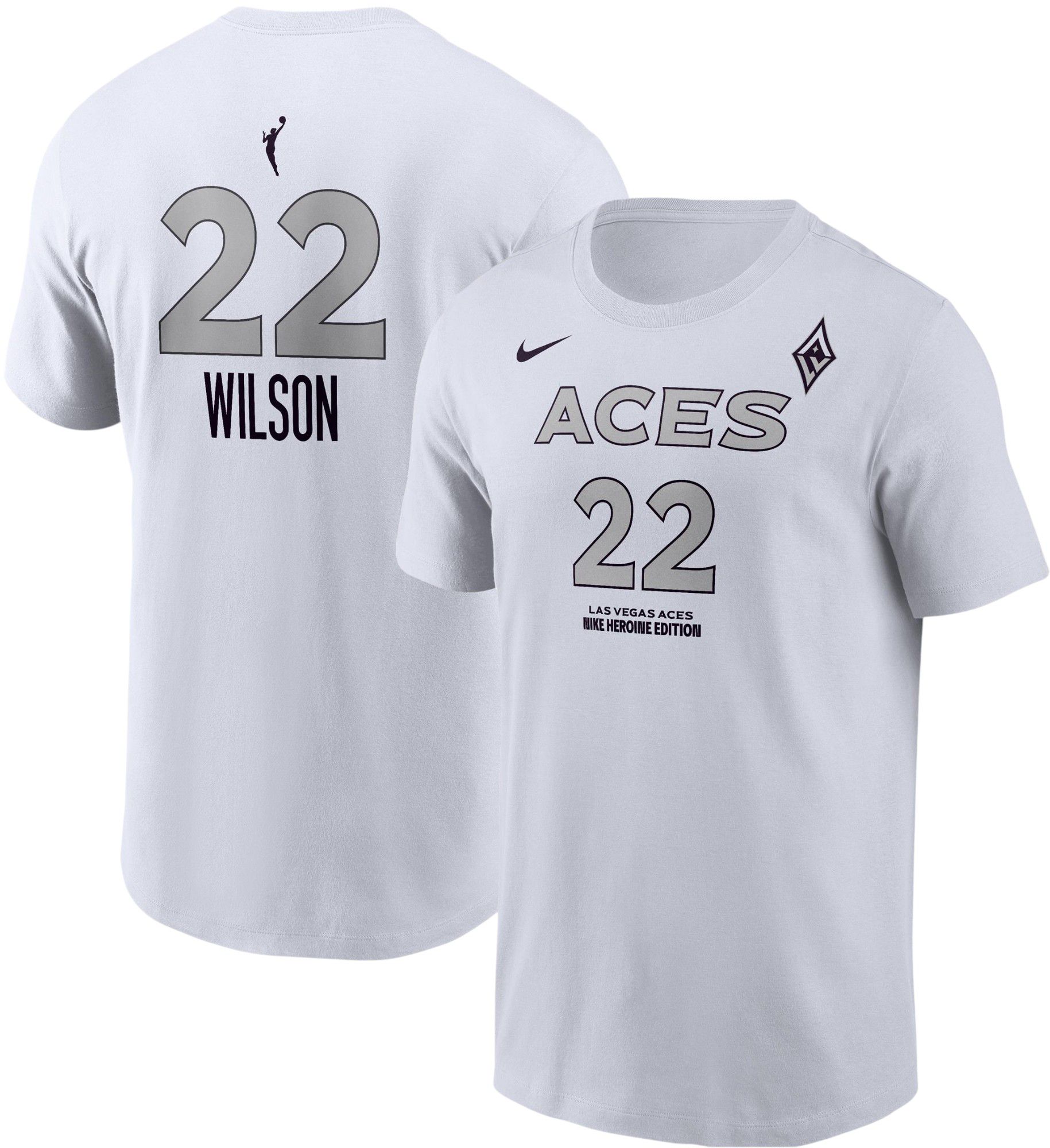 Nike Adult Las Vegas Aces A'ja Wilson #22 White T-Shirt | Dick's