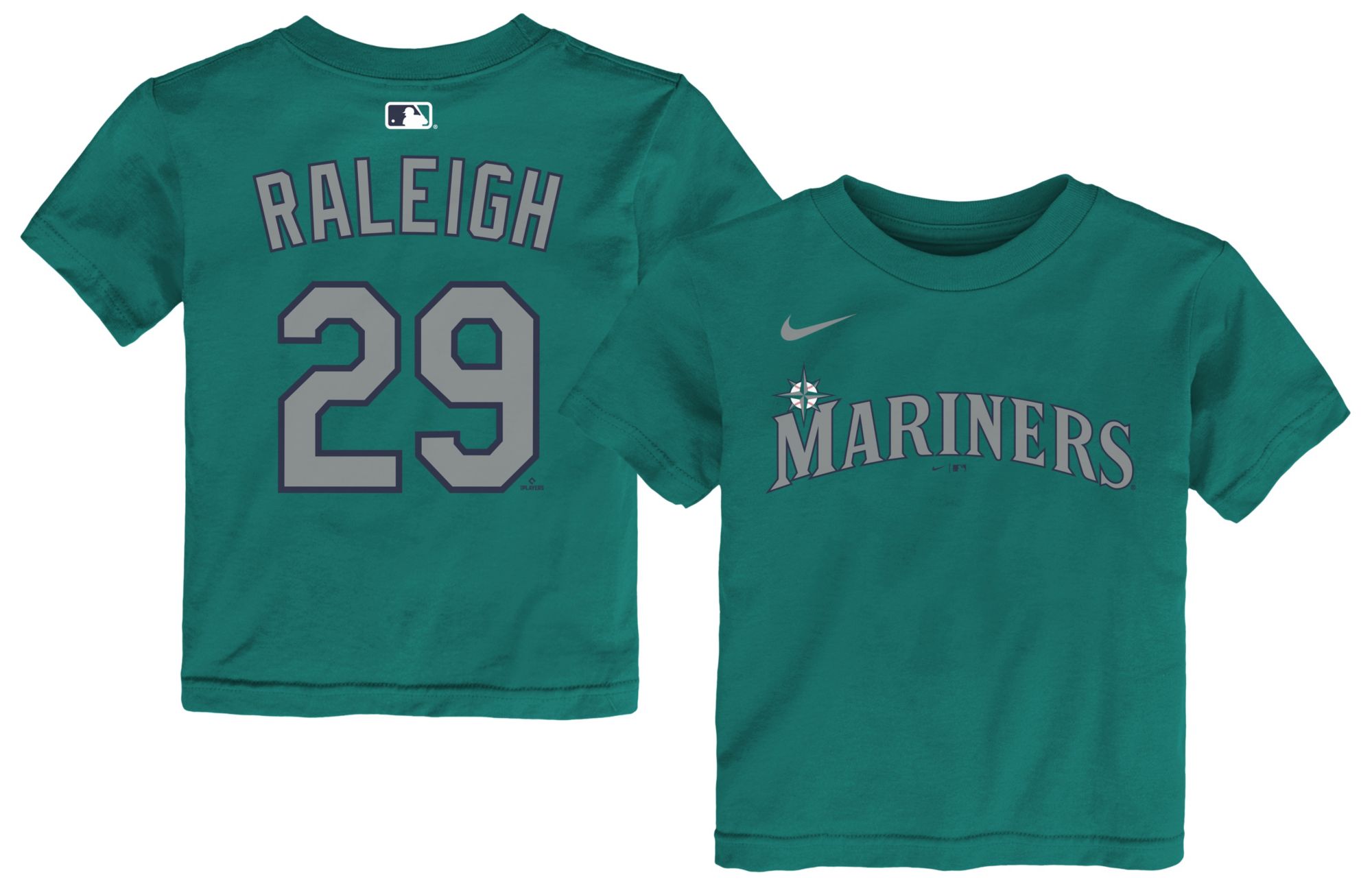 Nike Toddler Seattle Mariners Green Cal Raleigh #29 Home T-Shirt