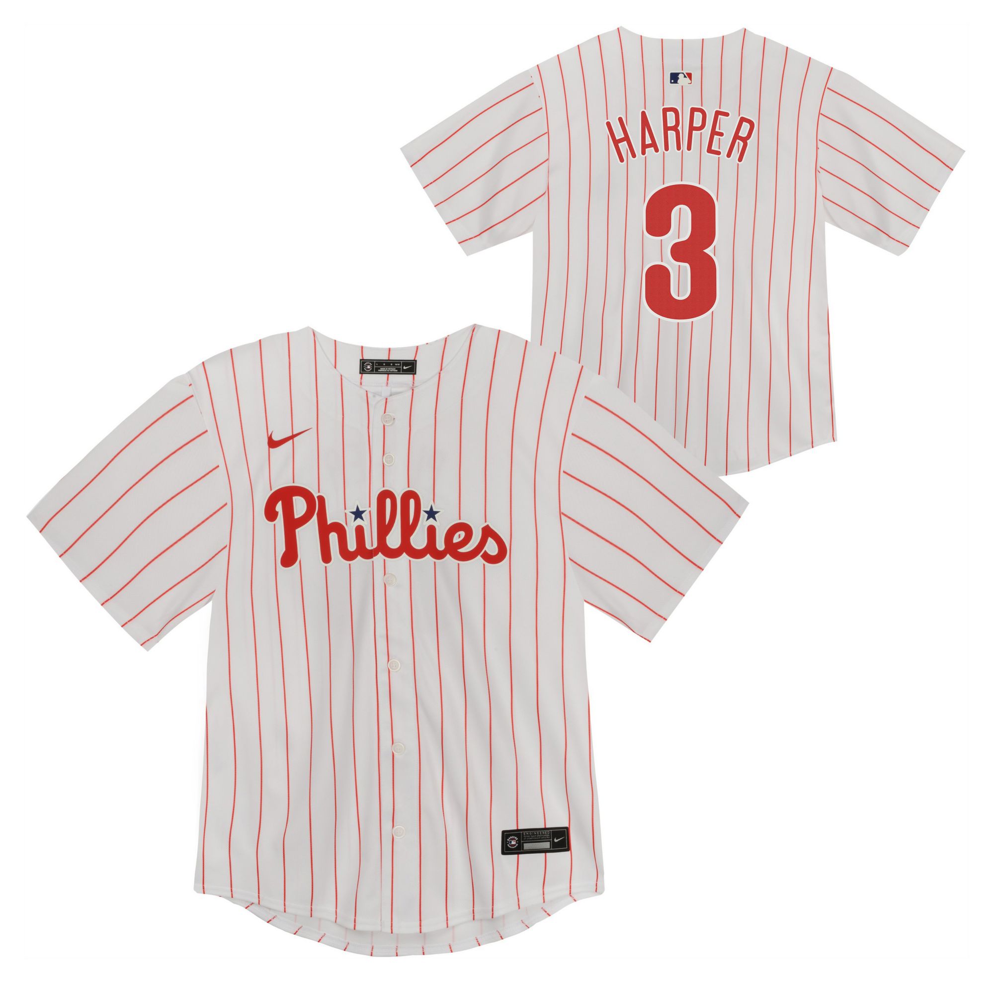 Nike Toddler Philadelphia Phillies White Bryce Harper #3 Home Game