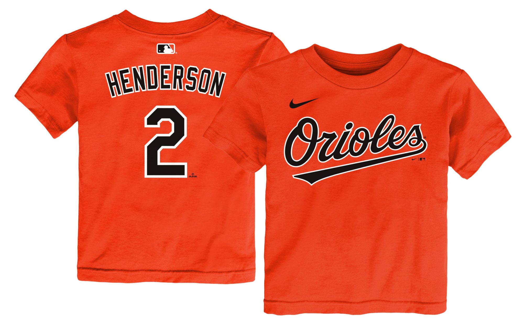 Nike Toddler Baltimore Orioles Orange Gunnar Henderson #2 Home T