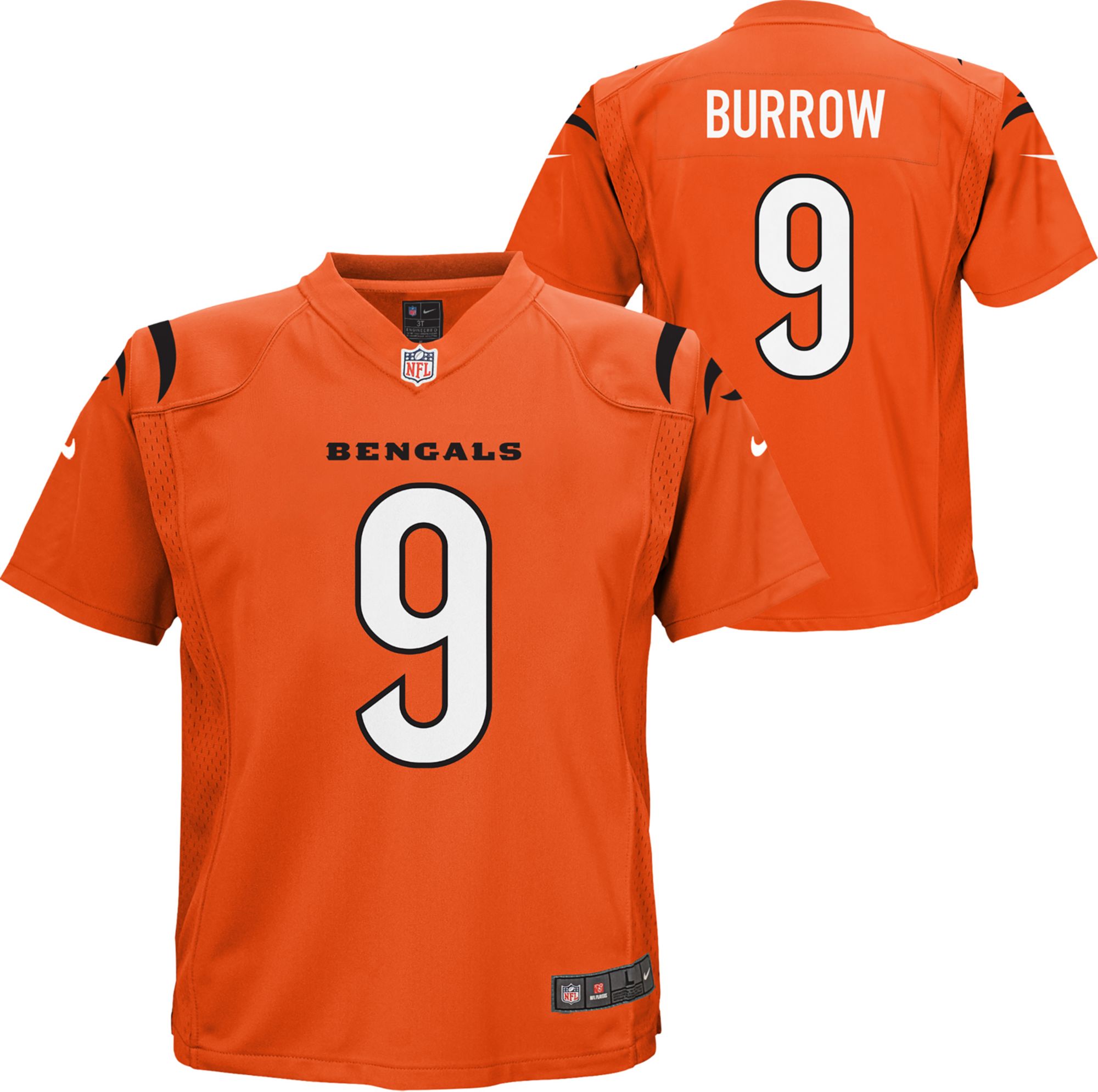 Nike Toddler Cincinnati Bengals Joe Burrow #9 Orange Home Game