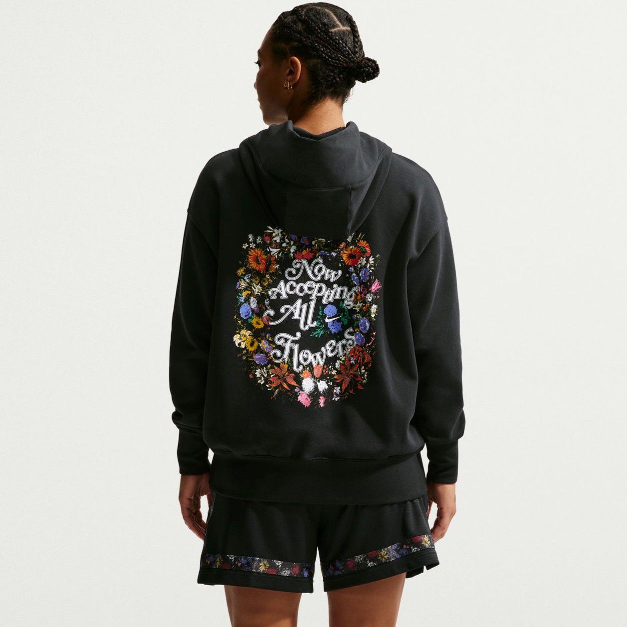 NIKE ナイキ　パーカー　US-L 全仏　フローラル　花柄　テニス Nike Phoenix Women's Fleece Oversized Pullover Basketball Hoodie