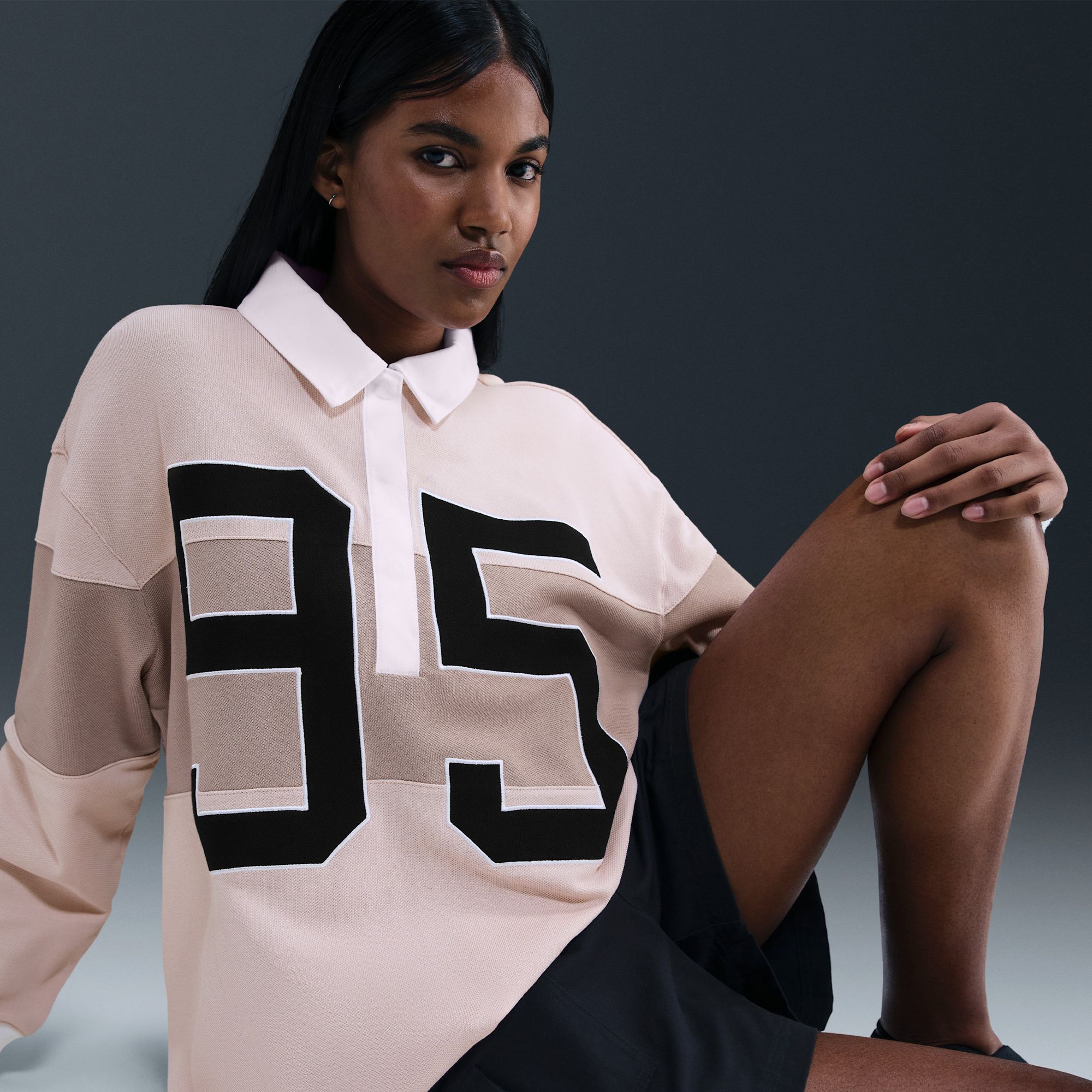 Nike Women's Sportswear Long-Sleeve Graphic Polo Top | Dick's