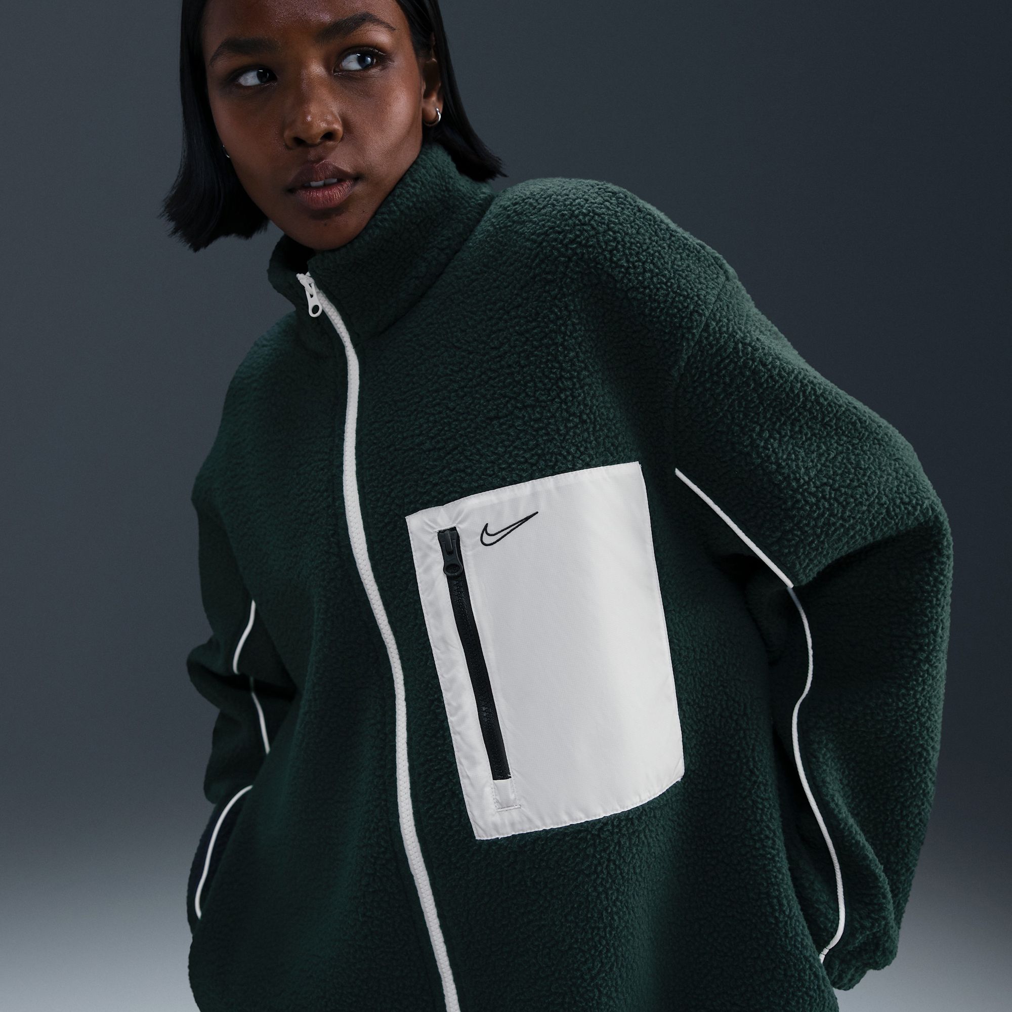 Nike Women's Sportswear Full-Zip High-Pile Fleece Jacket | Dick's