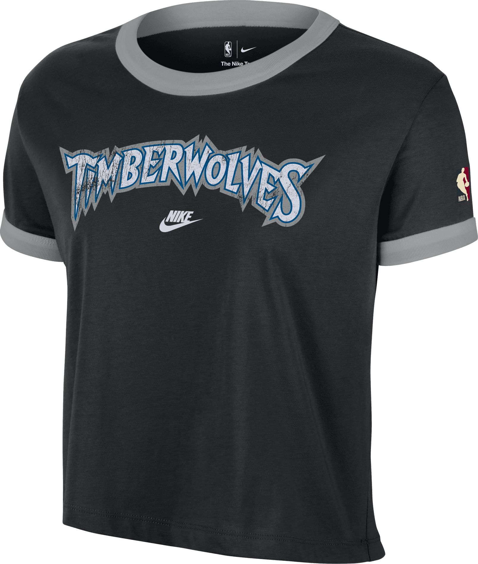Nike Women's Minnesota Timberwolves Black Hardwood Classics Ringer