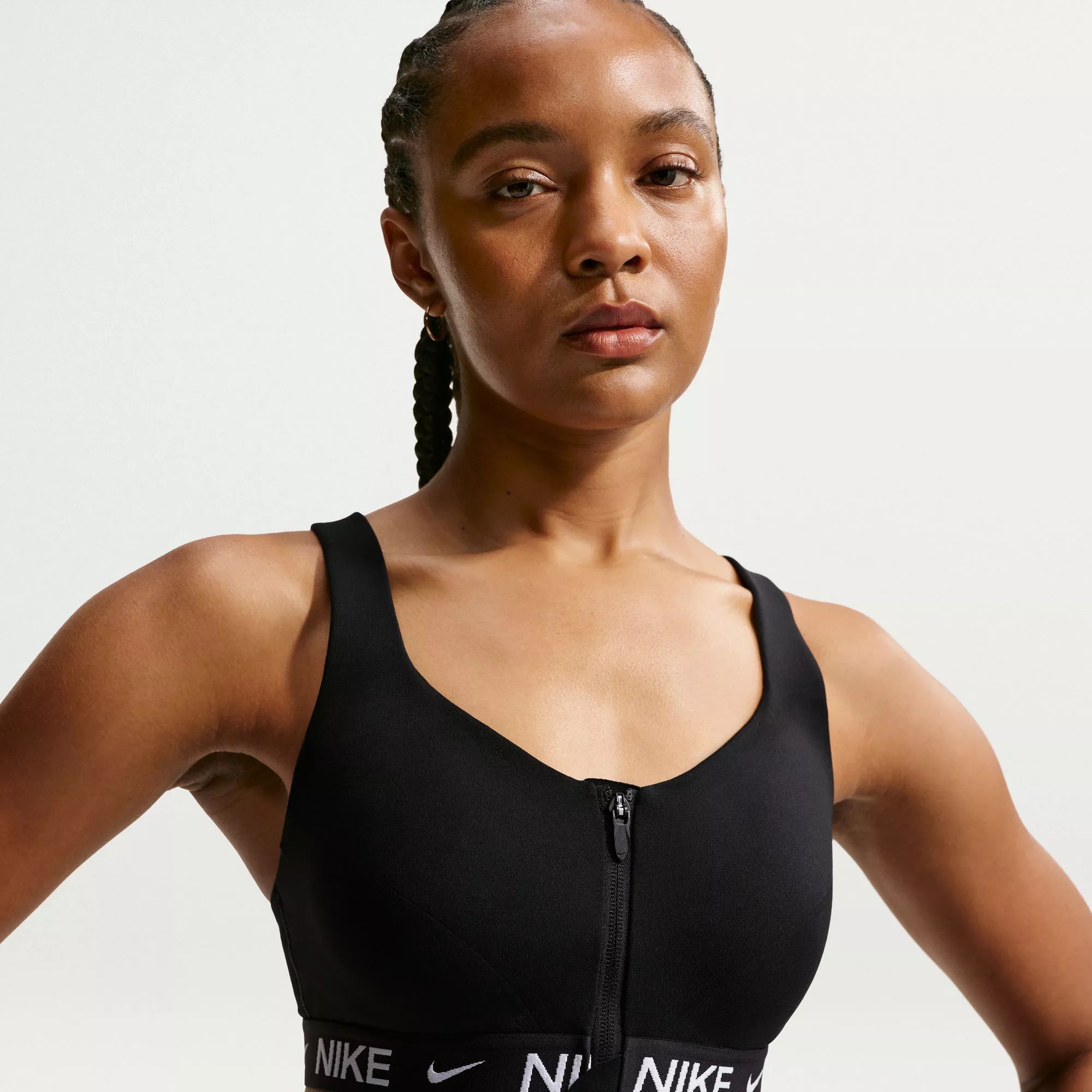 Nike Women's Indy High Support Padded Front-Zip Sports Bra