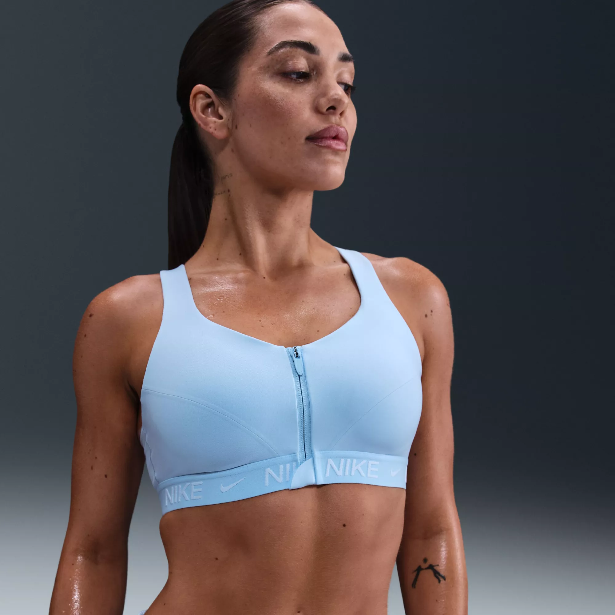Nike Women's Indy High Support Padded Front-Zip Sports Bra