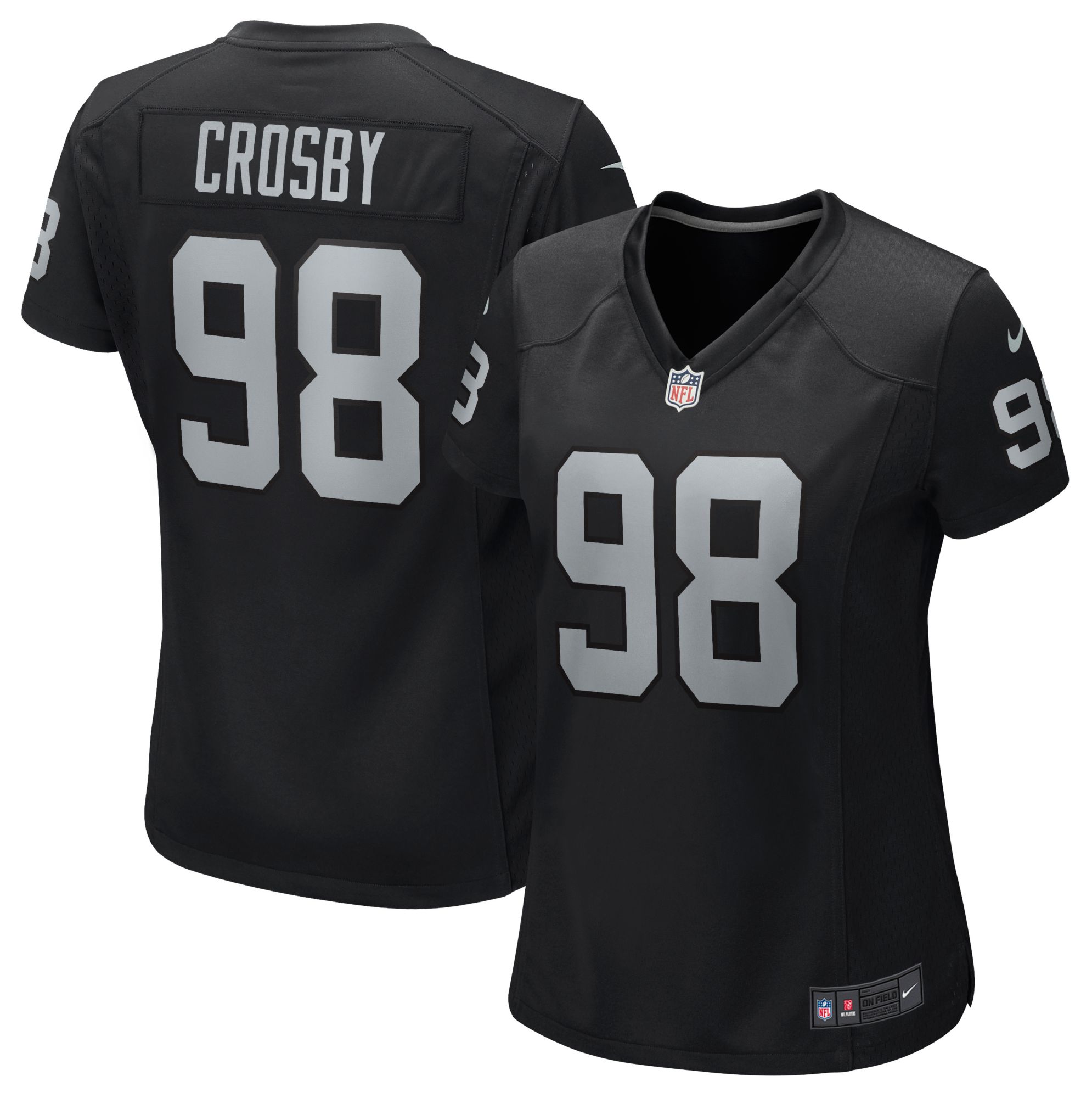 RAIDERS CROSBY 98番 ブラック ウニフォーム XL Nike Women's Las Vegas Raiders Maxx Crosby #98 Black Game Jersey