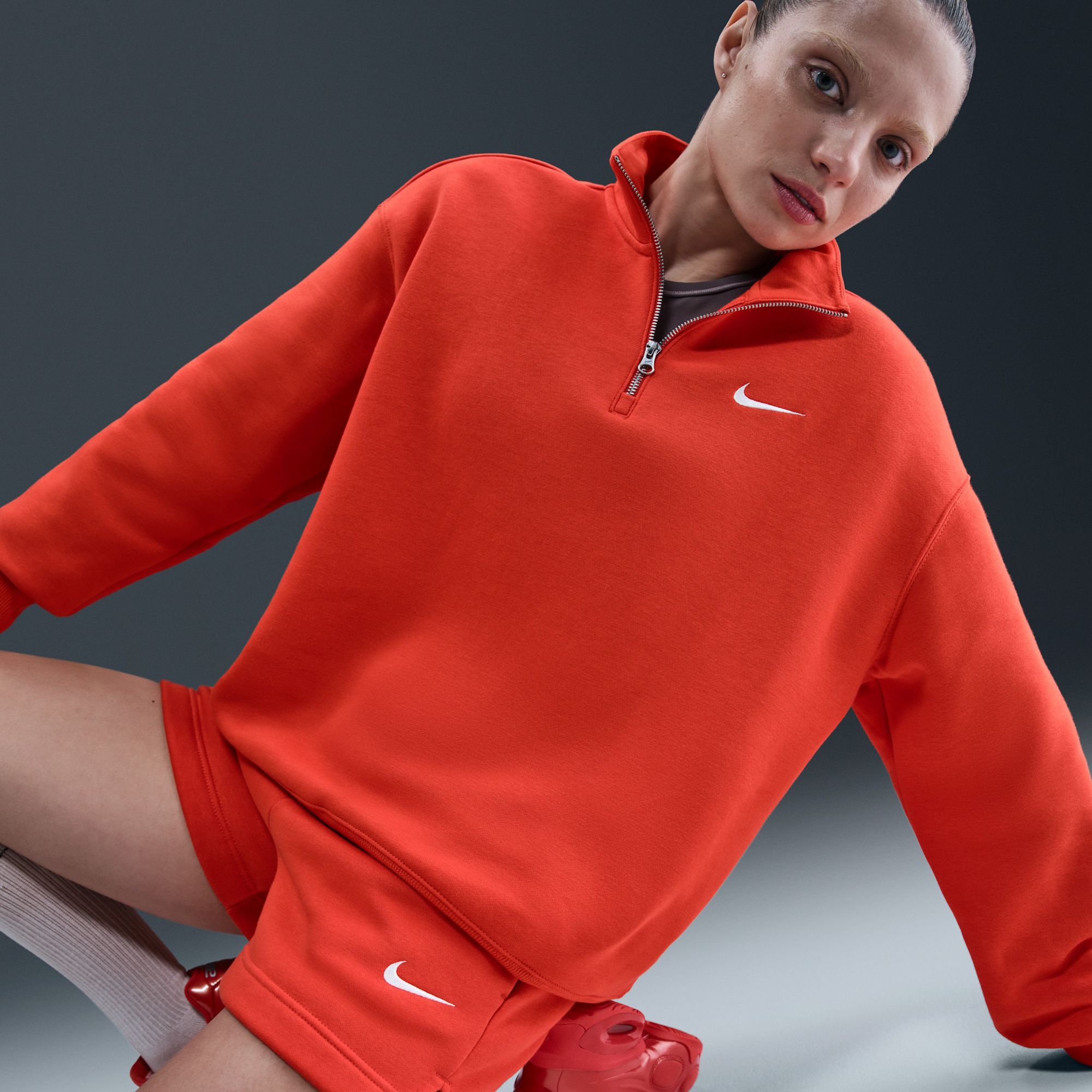 Nike Women's Sportswear Phoenix Fleece Oversized 1/4-Zip Long