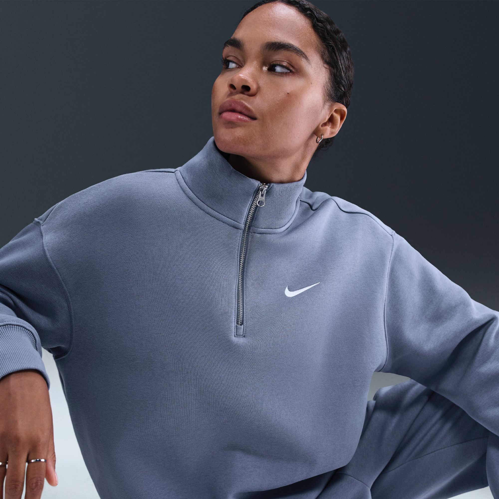 Nike Women's Sportswear Phoenix Fleece Oversized 1/4-Zip Long
