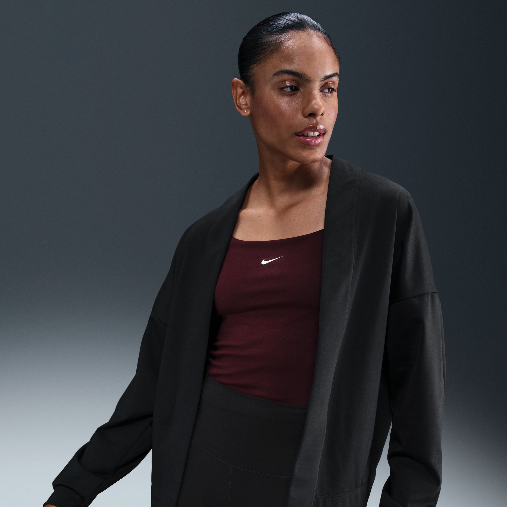 Nike Women's Zenvy Dri-FIT Long-Sleeve Cardigan | Dick's Sporting