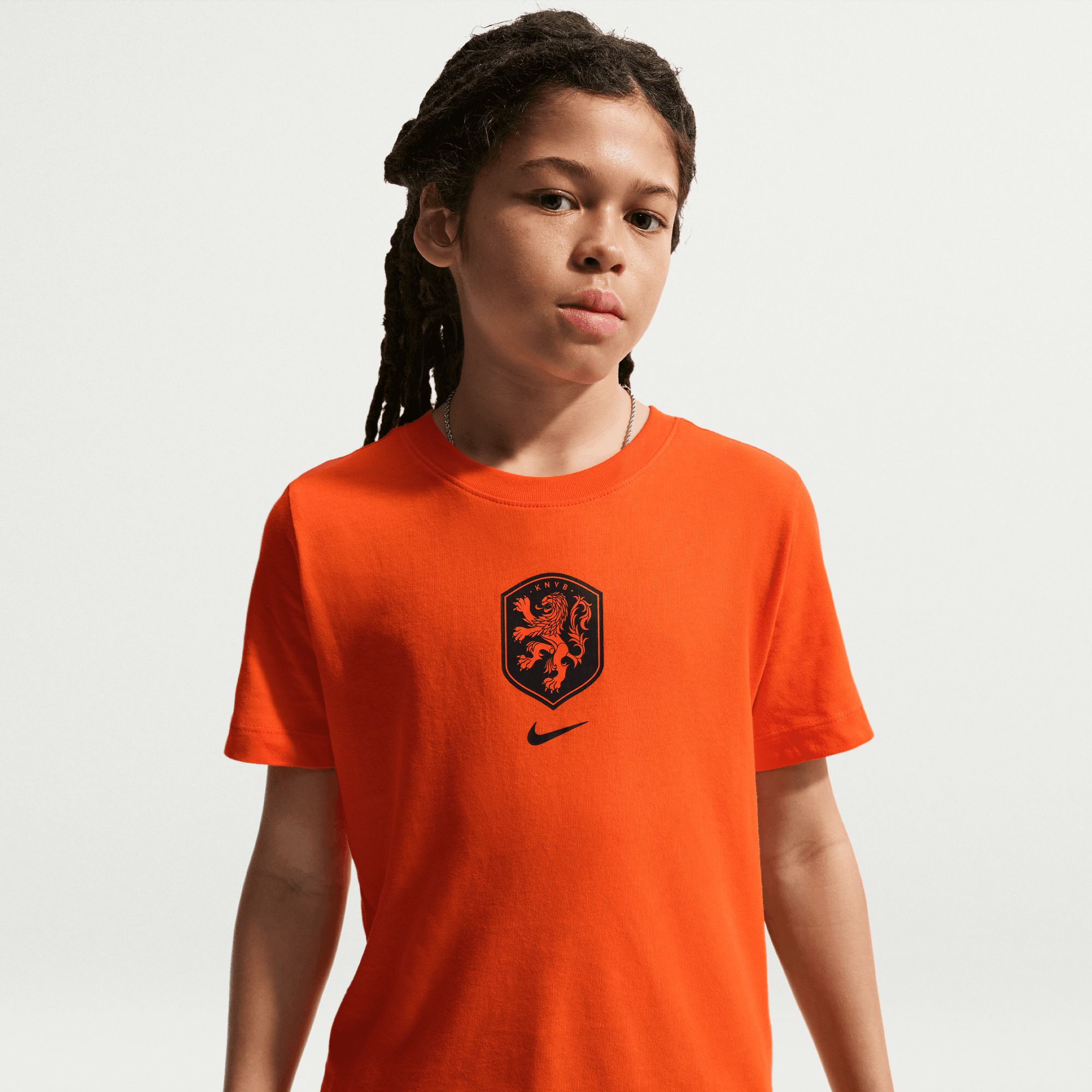 Nike Youth Netherlands 2026 Orange Home Crest T-Shirt | Dick's