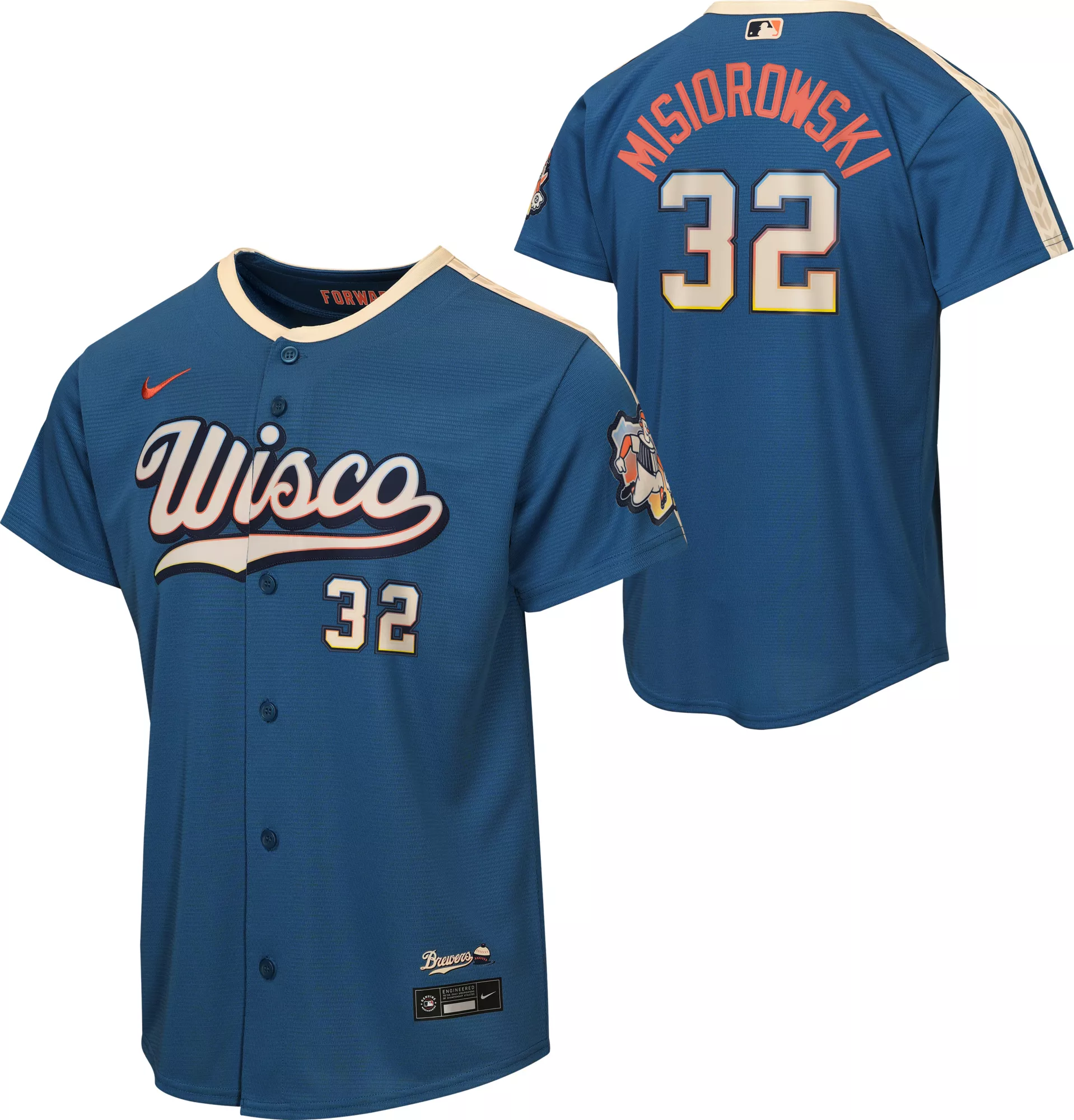 Nike Youth Milwaukee Brewers Jacob Misiorowski #32 2026 City Connect Homerun Jersey