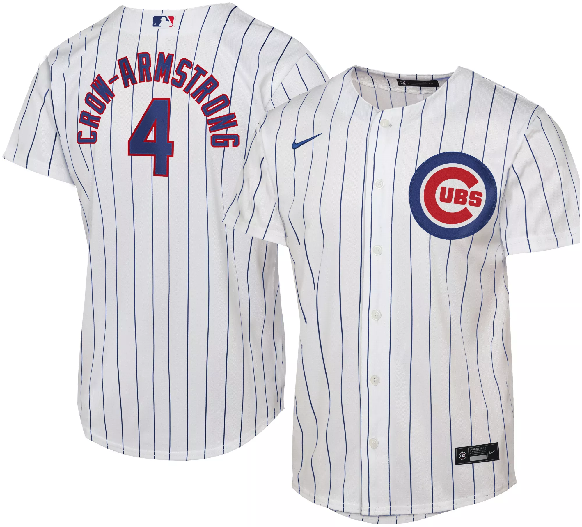 Nike Youth Chicago Cubs White Pete Crow-Armstrong #4 Home Baseline Jersey
