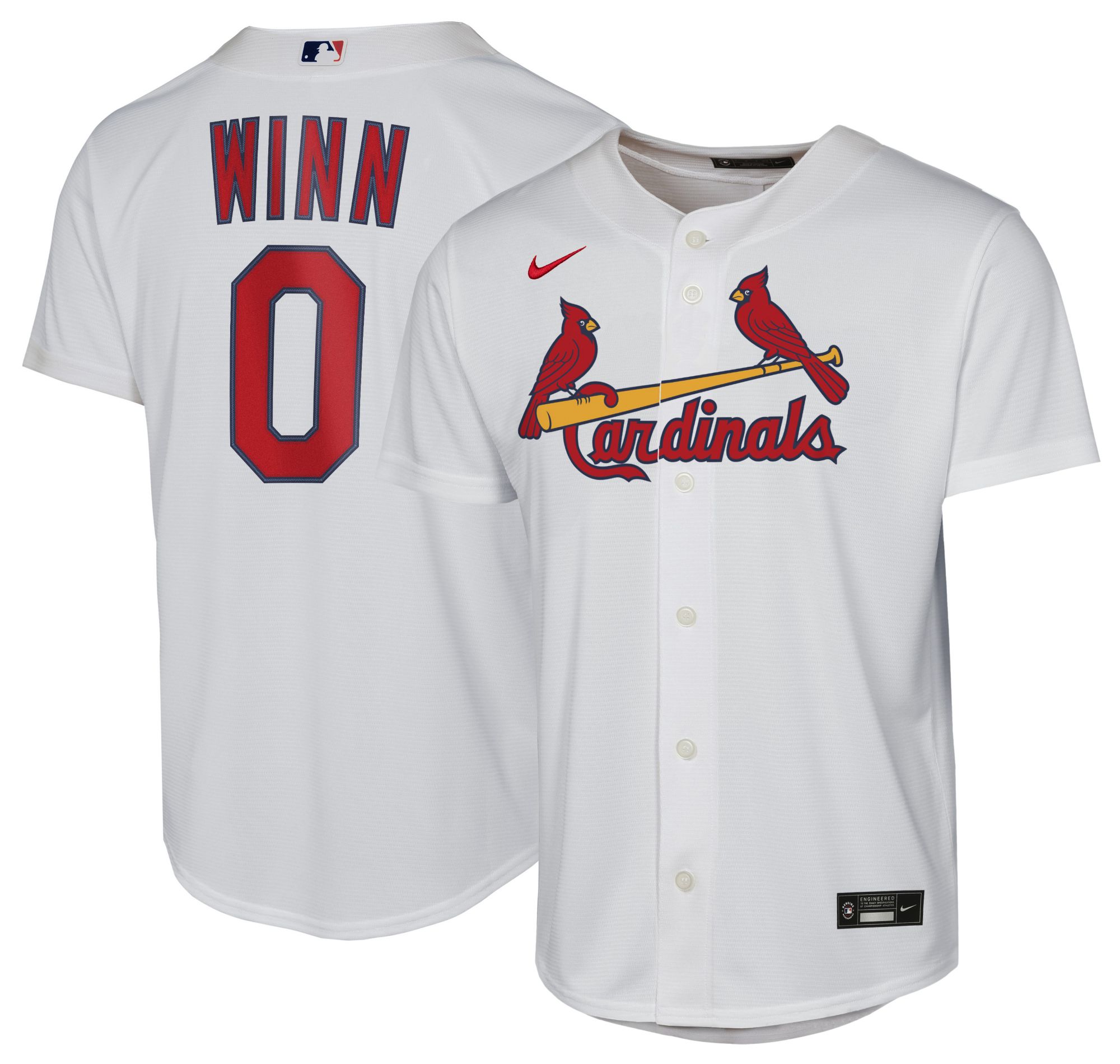 Nike Youth St. Louis Cardinals Masyn Winn #0 White Home Replica