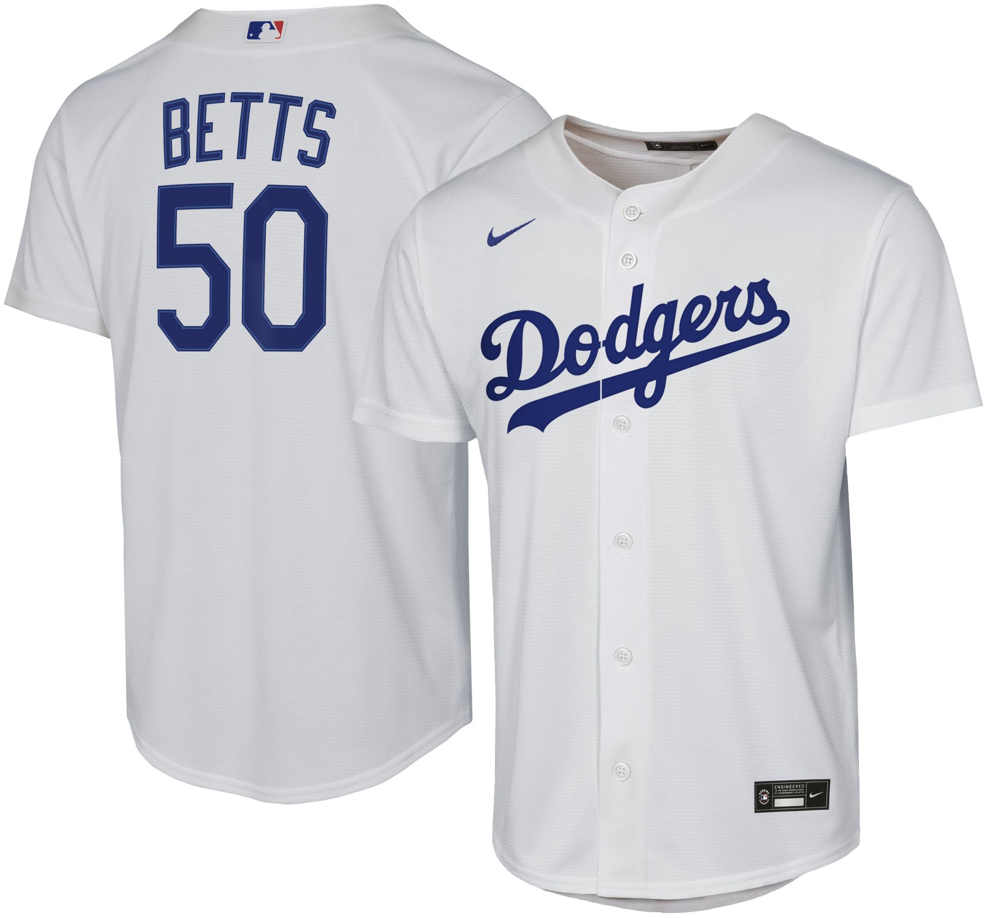 Nike Los Angeles Dodgers Betts 50 ボーイズXL Nike Youth Los Angeles Dodgers Mookie Betts #50 Home Baseline T