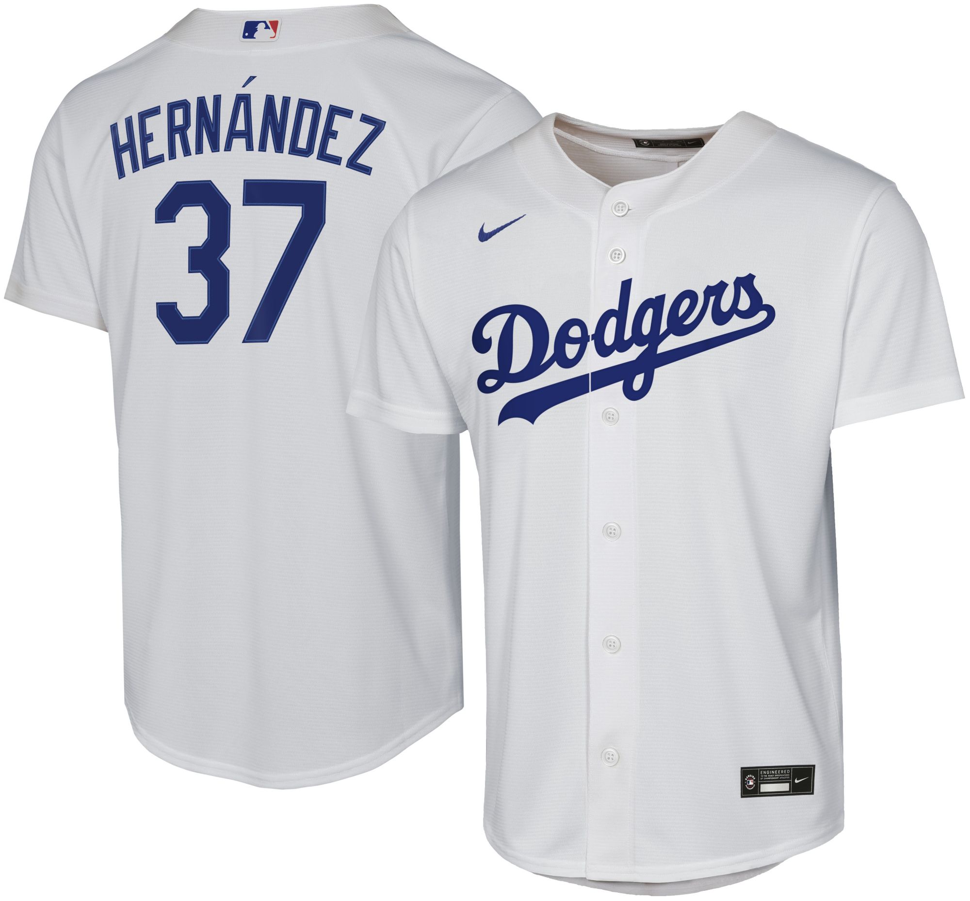 Nike Youth Los Angeles Dodgers Teoscar Hernandez #37 Home Baseline