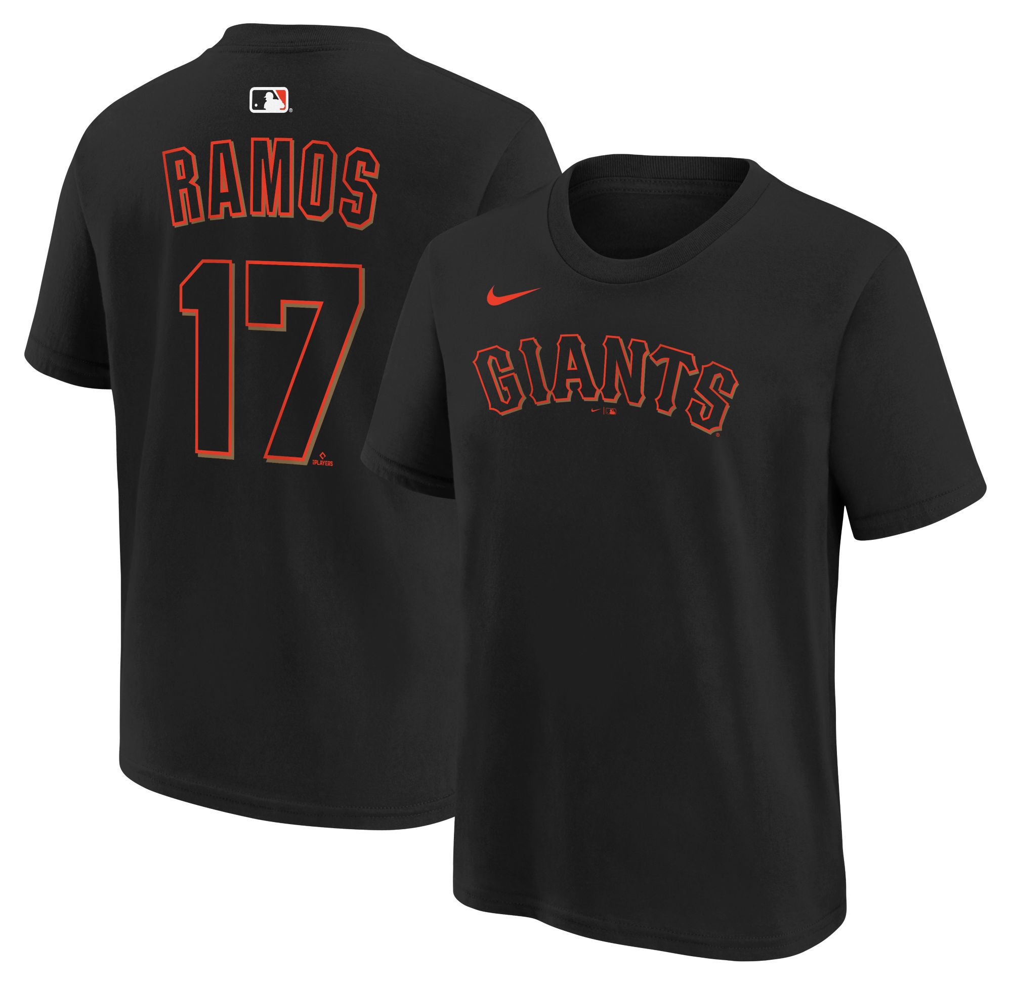 Nike Youth San Francisco Giants Heliot Ramos #17 Black Home T